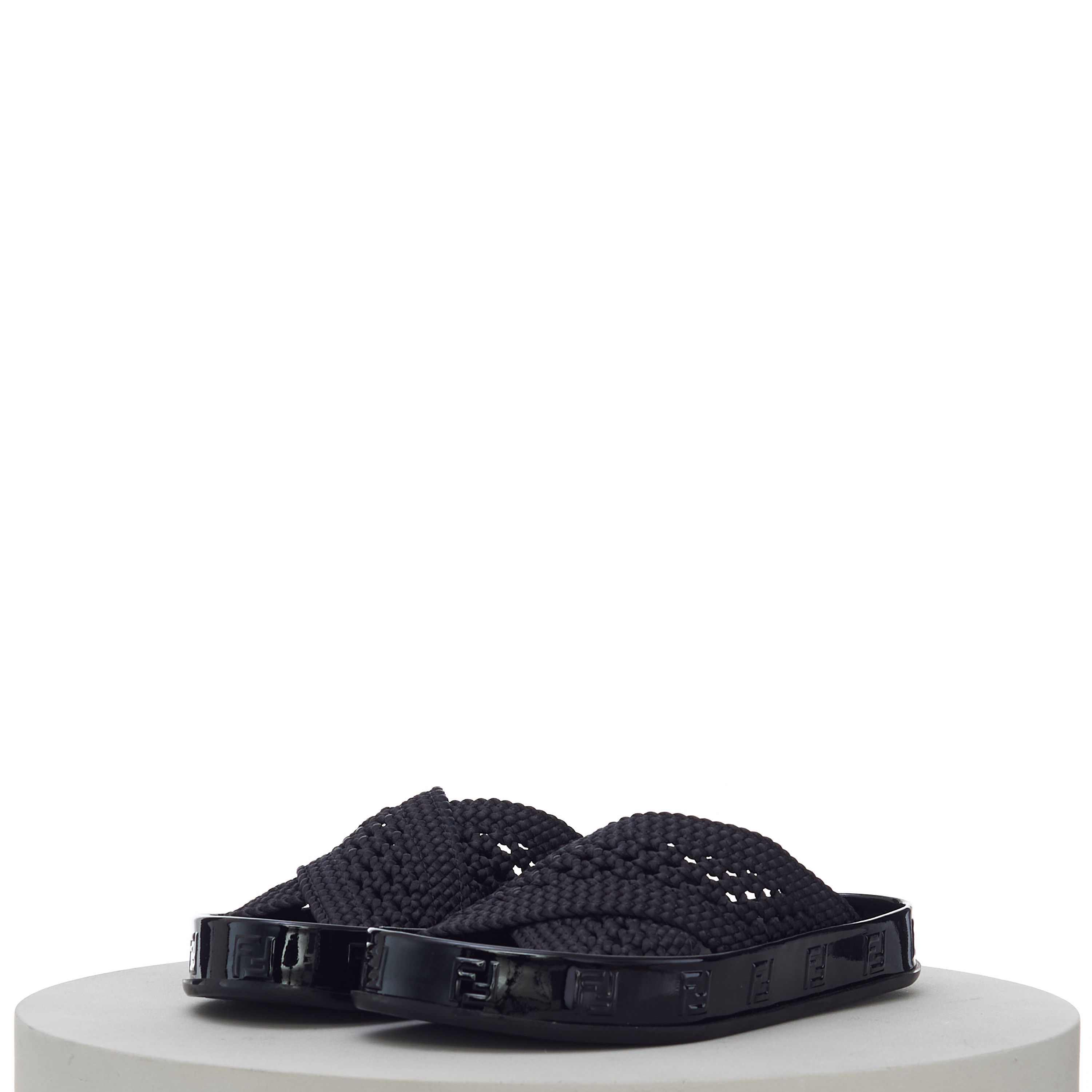 Fendi Reflections Sandals In Black Patent Leather Size US 6 / IT 36 - 4 Thumbnail