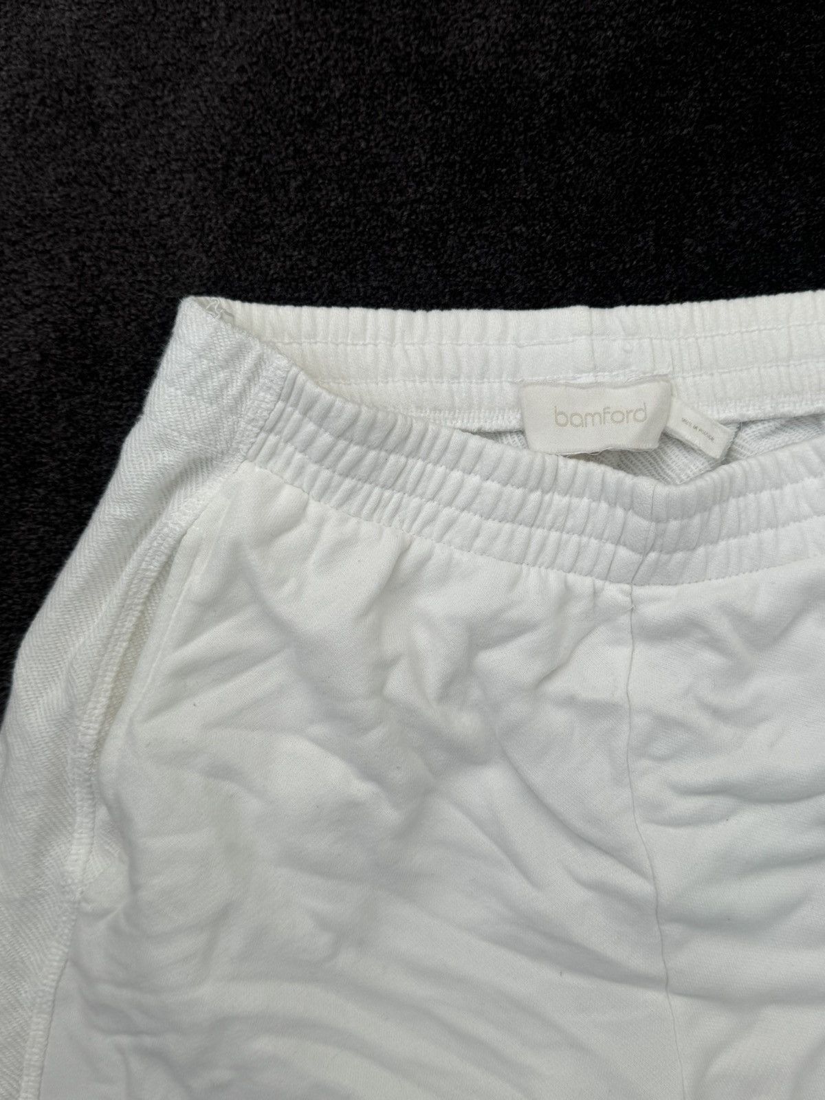 Bamford White fleece wide-leg track pants Size 26" / US 2 / IT 38 - 4 Thumbnail