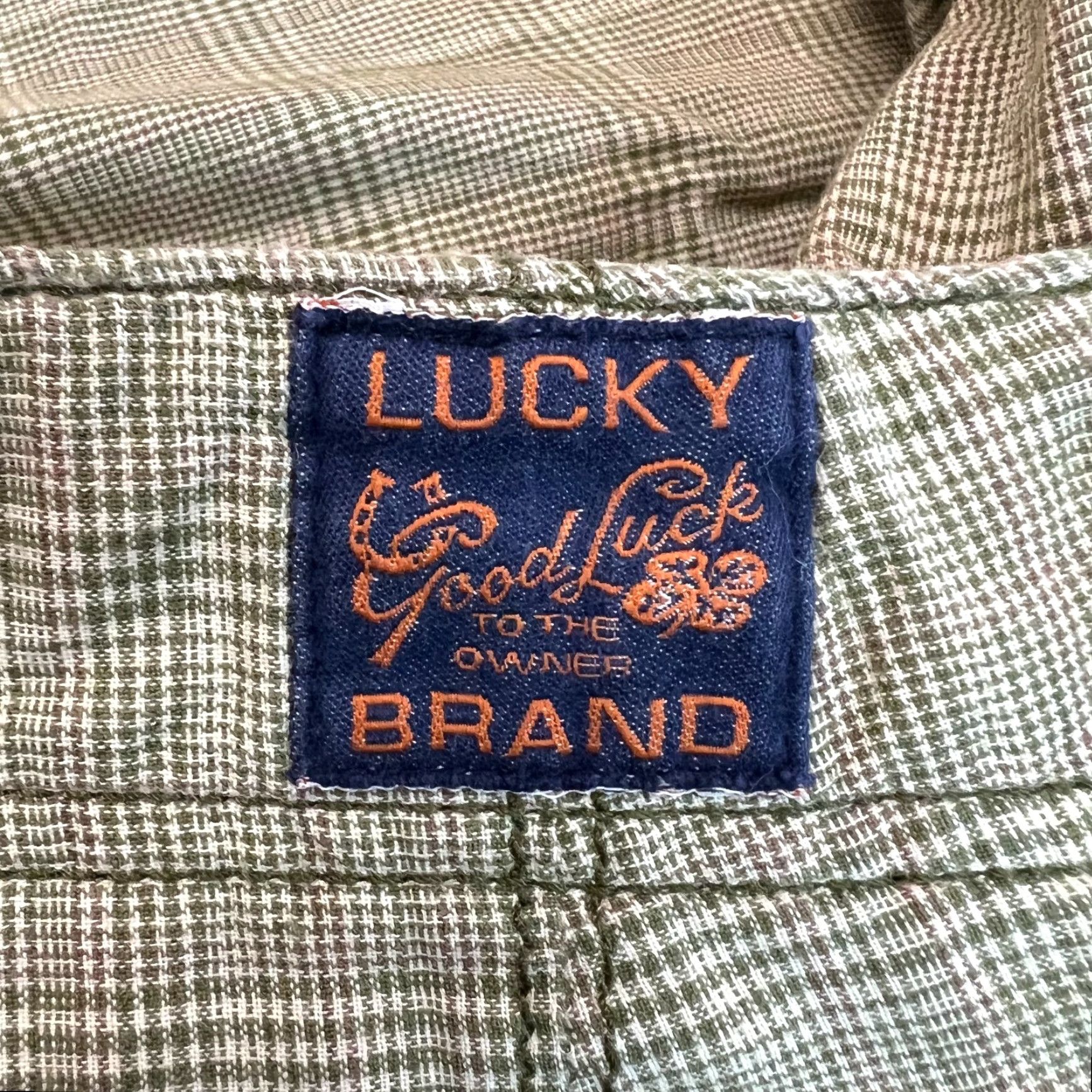 Lucky Brand Lucky Brand Shorts Bermuda Men Plaid Flat Front Mid Rise Cotton 33 Green Regular Waist 34 Inseam 11in Casual Mens Size US 34 / EU 50 - 3 Thumbnail