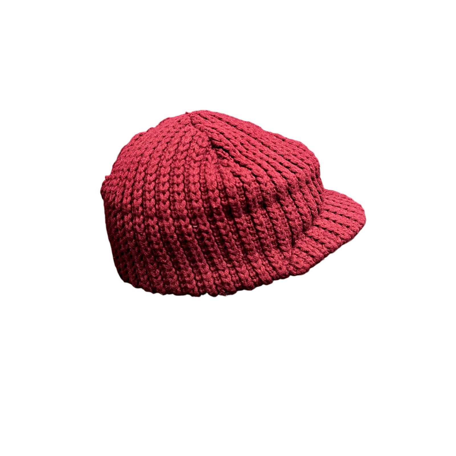Freshjive Vintage Y2K Freshjive Red Knit Brimmed Skater Hat - Dark Red Size ONE SIZE - 2 Thumbnail