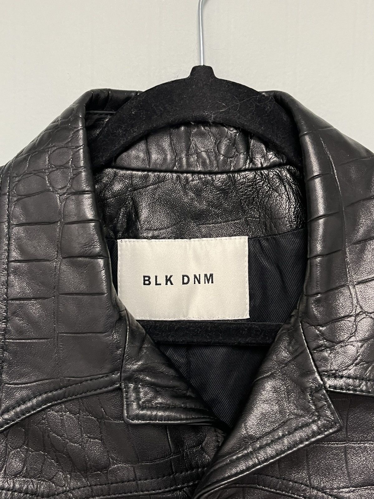 Blk Dnm Leather Jacket 71 Black Croco. Size EU 48 USA 38 Size US M / EU 48-50 / 2 - 5 Thumbnail