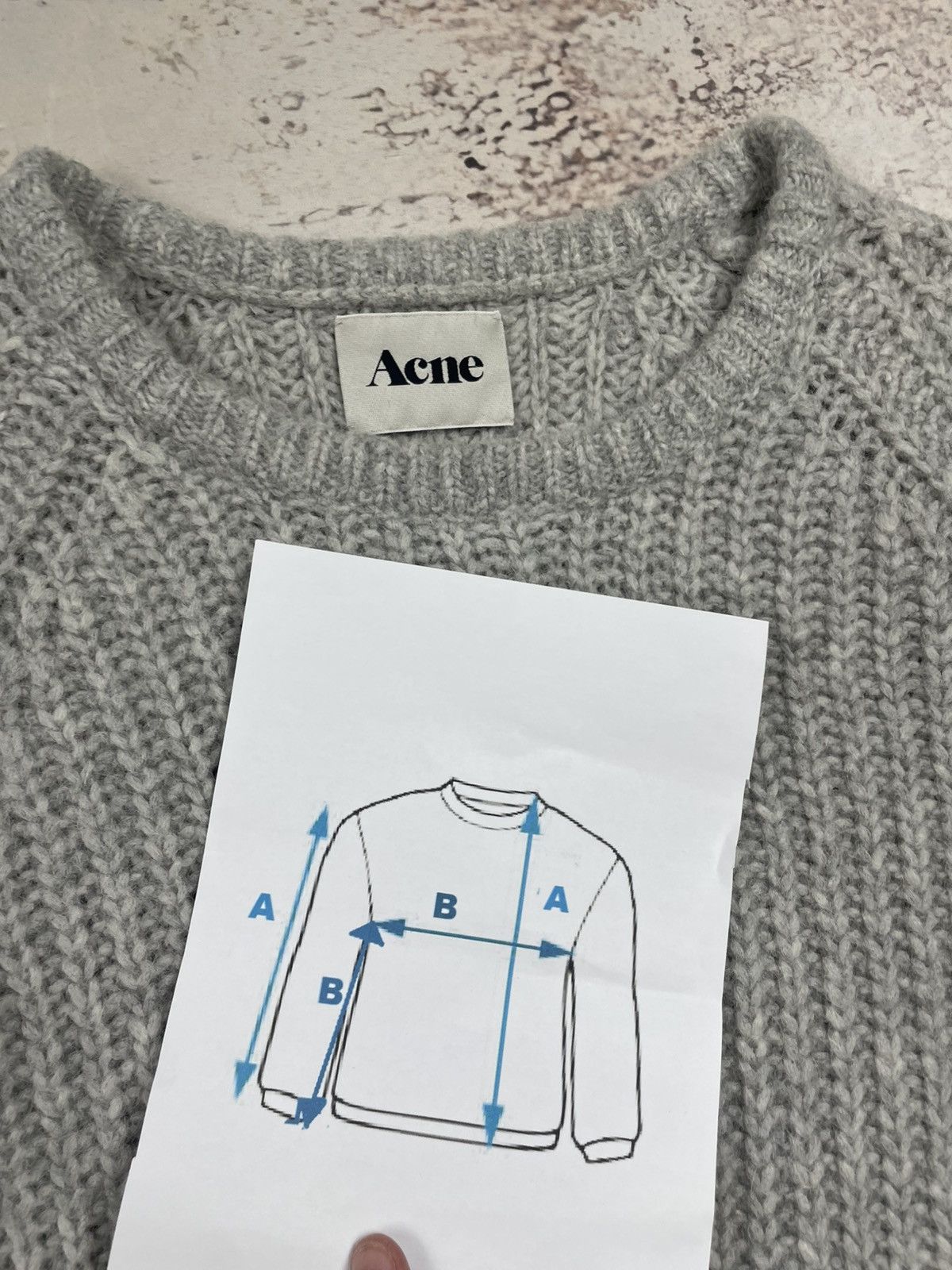 Acne Studios Acne Studios XS Grey Alpaca Wool Chunky Sweater Women’s EGV Size XS / US 0-2 / IT 36-38 - 4 Thumbnail