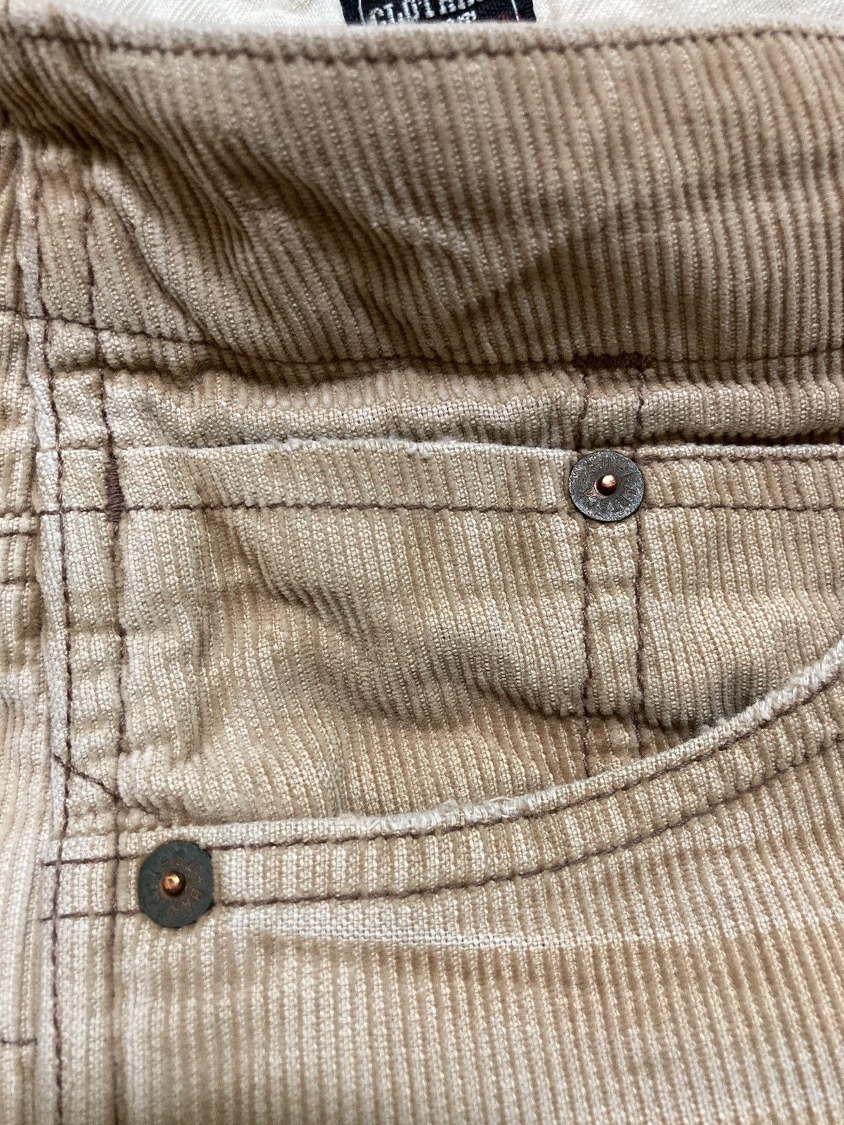 Japanese Brand Distressed Bartack Corduroy Bush Pants Size US 30 / EU 46 - 14 Thumbnail