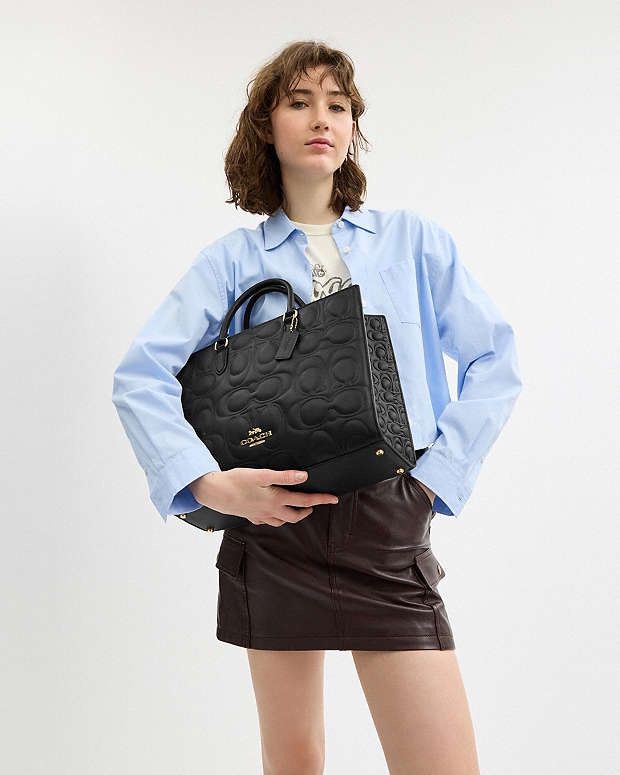 Coach Coach Maggie Tote Bag In Signature Leather cy672 Size ONE SIZE - 10 Thumbnail