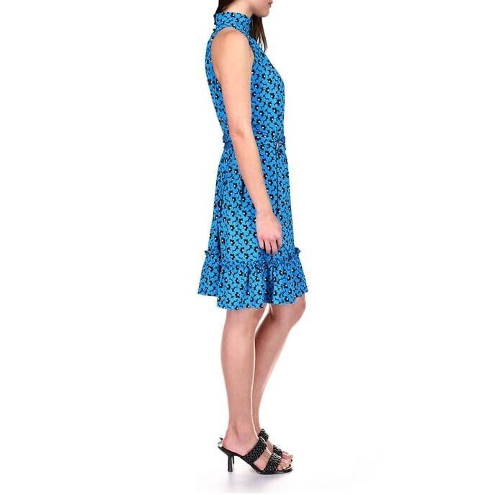 Michael Kors Michael Kors Women Ruffle Mock Neck Fit & Flare Dress Size L Size L / US 10 / IT 46 - 3 Thumbnail