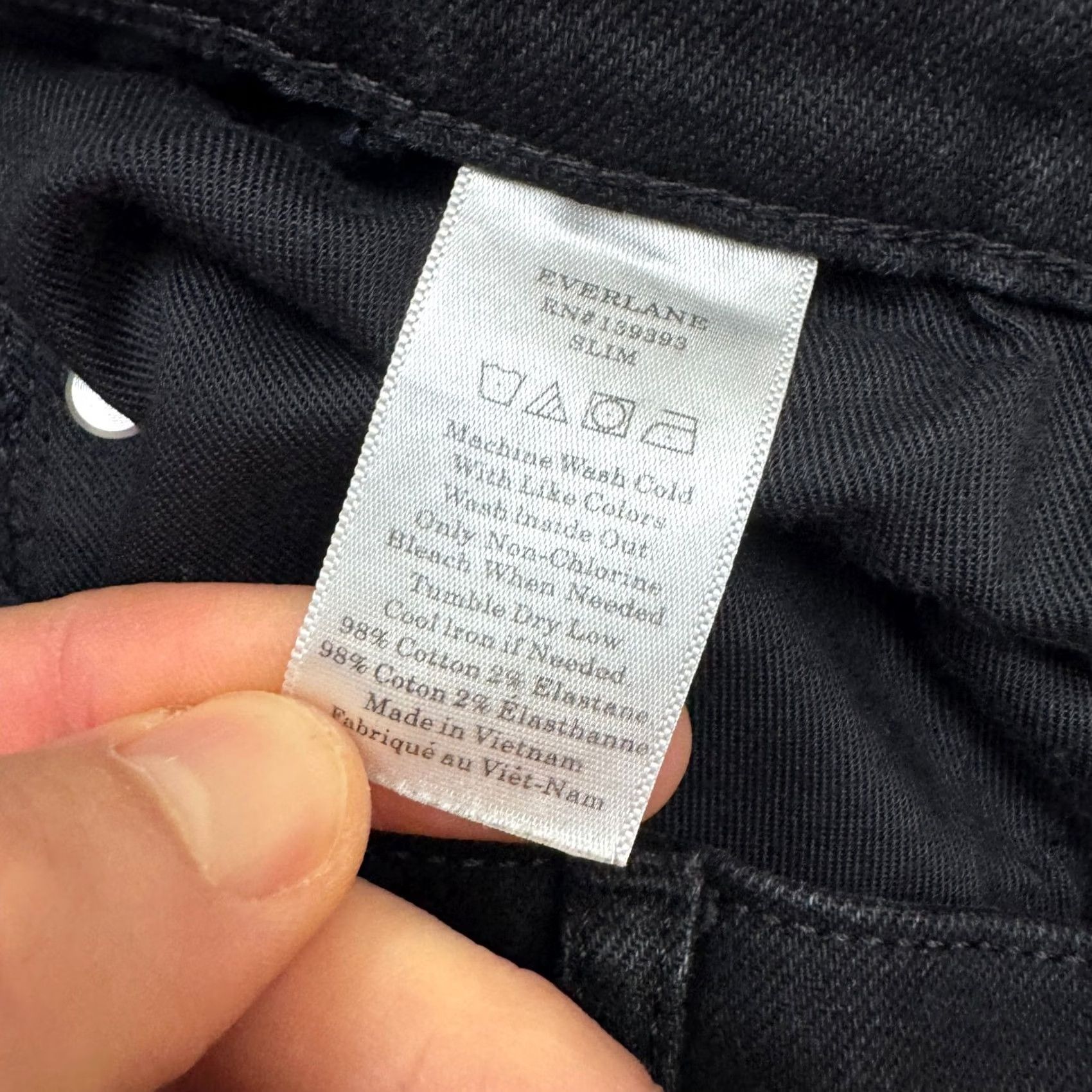 Everlane Everlane Slim Fit Straight Leg Denim Jeans Men 28x30 Black Cotton Stretch Casual City Grunge Mens Size US 28 / EU 44 - 7 Thumbnail