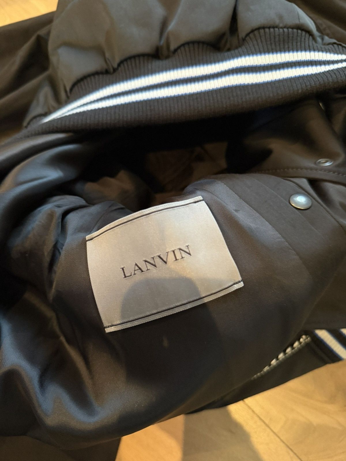 Lanvin Lanvin Embroidered Satin Bomber Jacket Size US L / EU 52-54 / 3 - 3 Thumbnail
