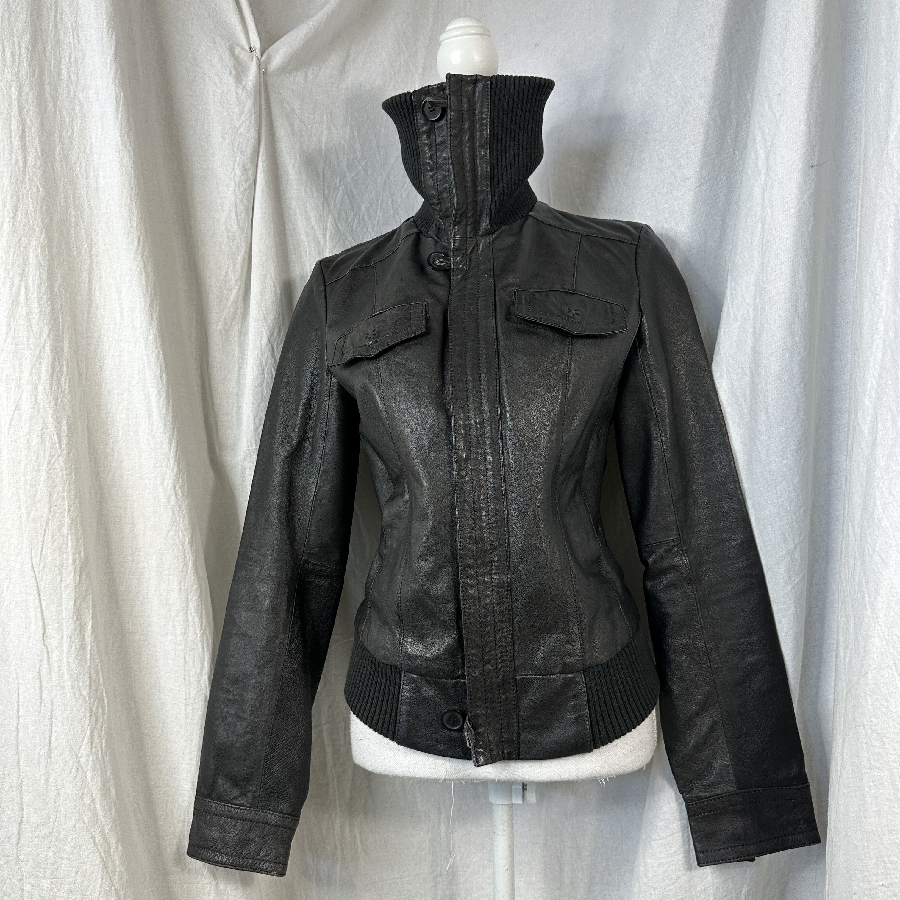 Vintage Vintage Biker Leather Jacket Size S / US 4 / IT 40 - 4 Thumbnail