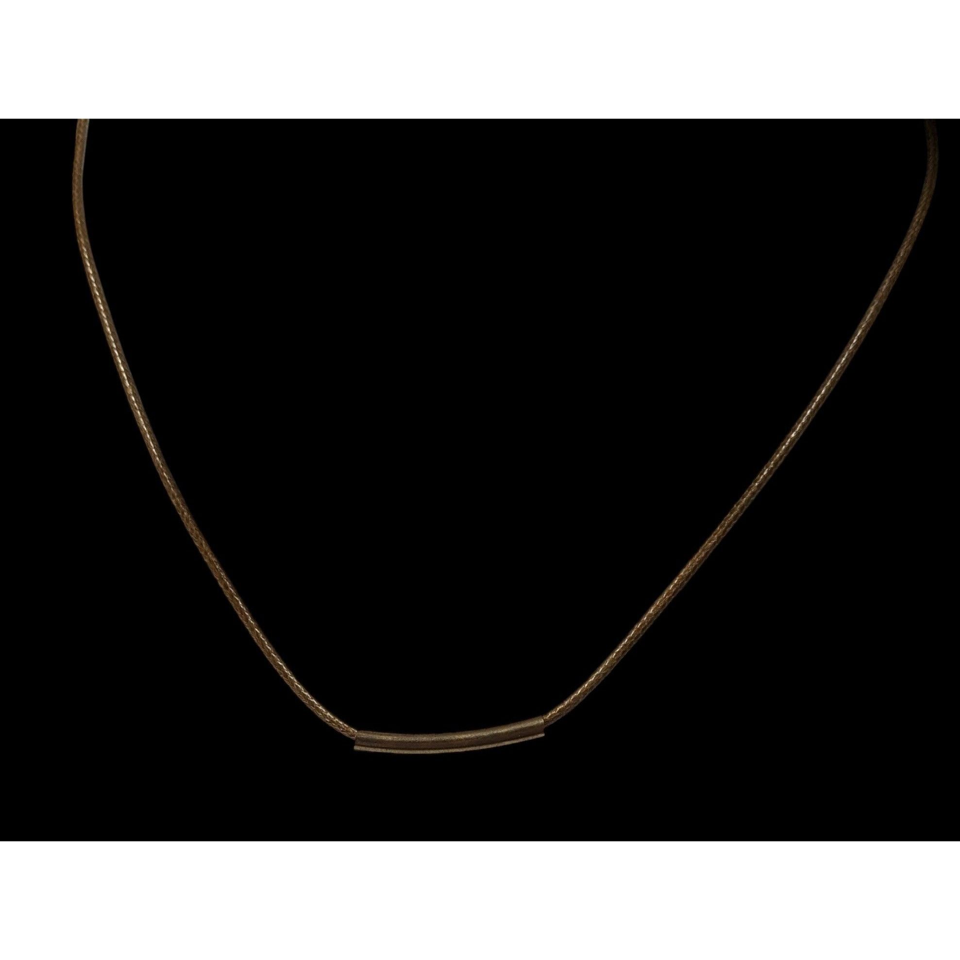 Other Minimalist Bohemian Copper Tube Accent On Brown Cord Size ONE SIZE - 2 Thumbnail
