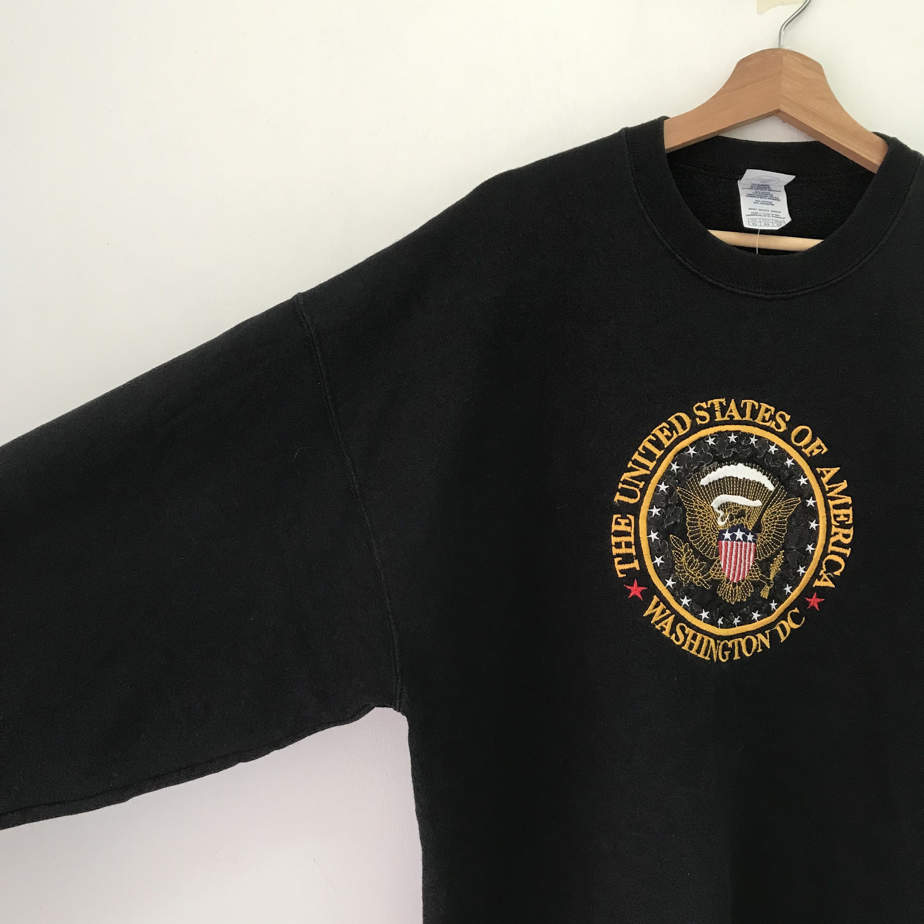 Japanese Brand Vintage Washington Dc Black Sweatshirt Xlarge - 648 Size US XL / EU 56 / 4 - 4 Thumbnail
