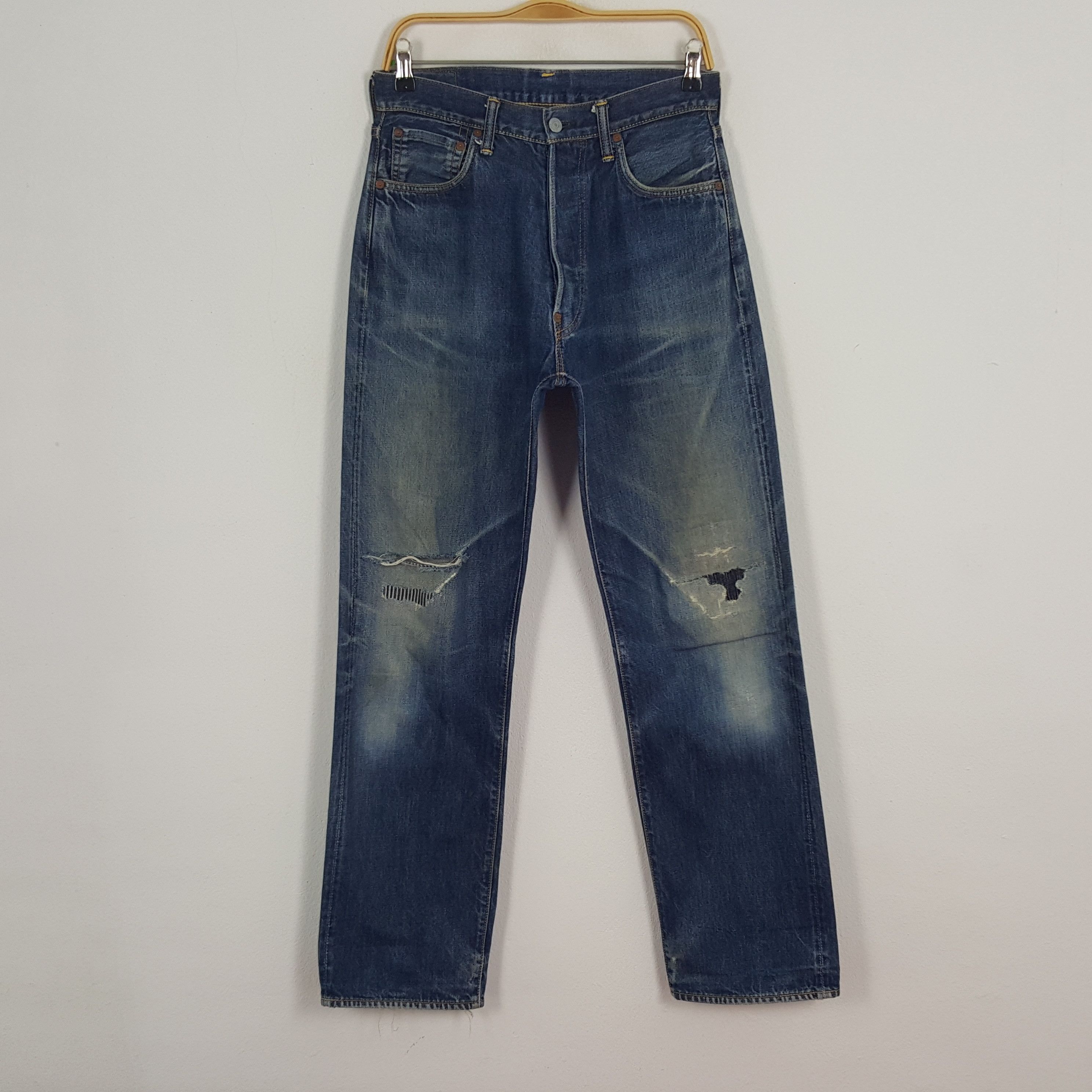 Evisu × Vintage Vintage Evisu No2 Selvedge Custom Art Daicock Denim Jeans Size US 28 / EU 44 - 4 Thumbnail