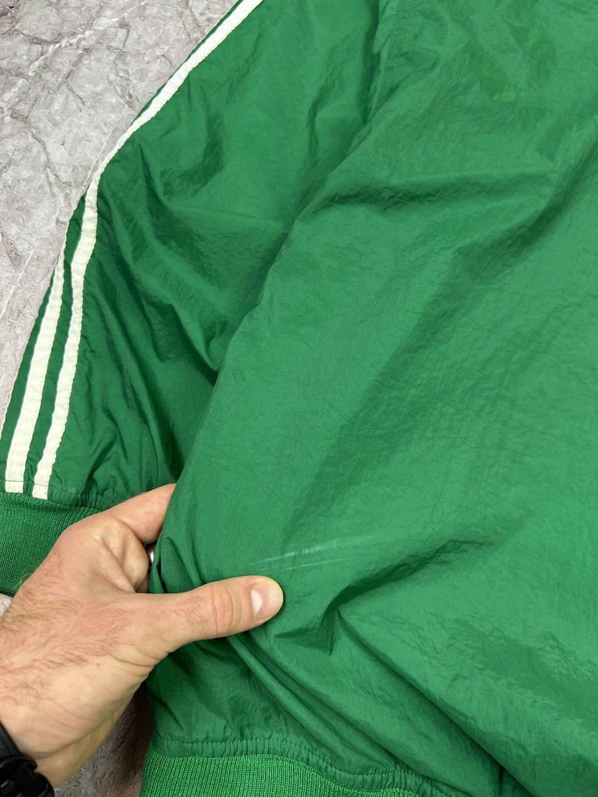 Adidas Vintage 90s Adidas Jacket Mens Large Green Lined Pullover Size US M / EU 48-50 / 2 - 9 Thumbnail