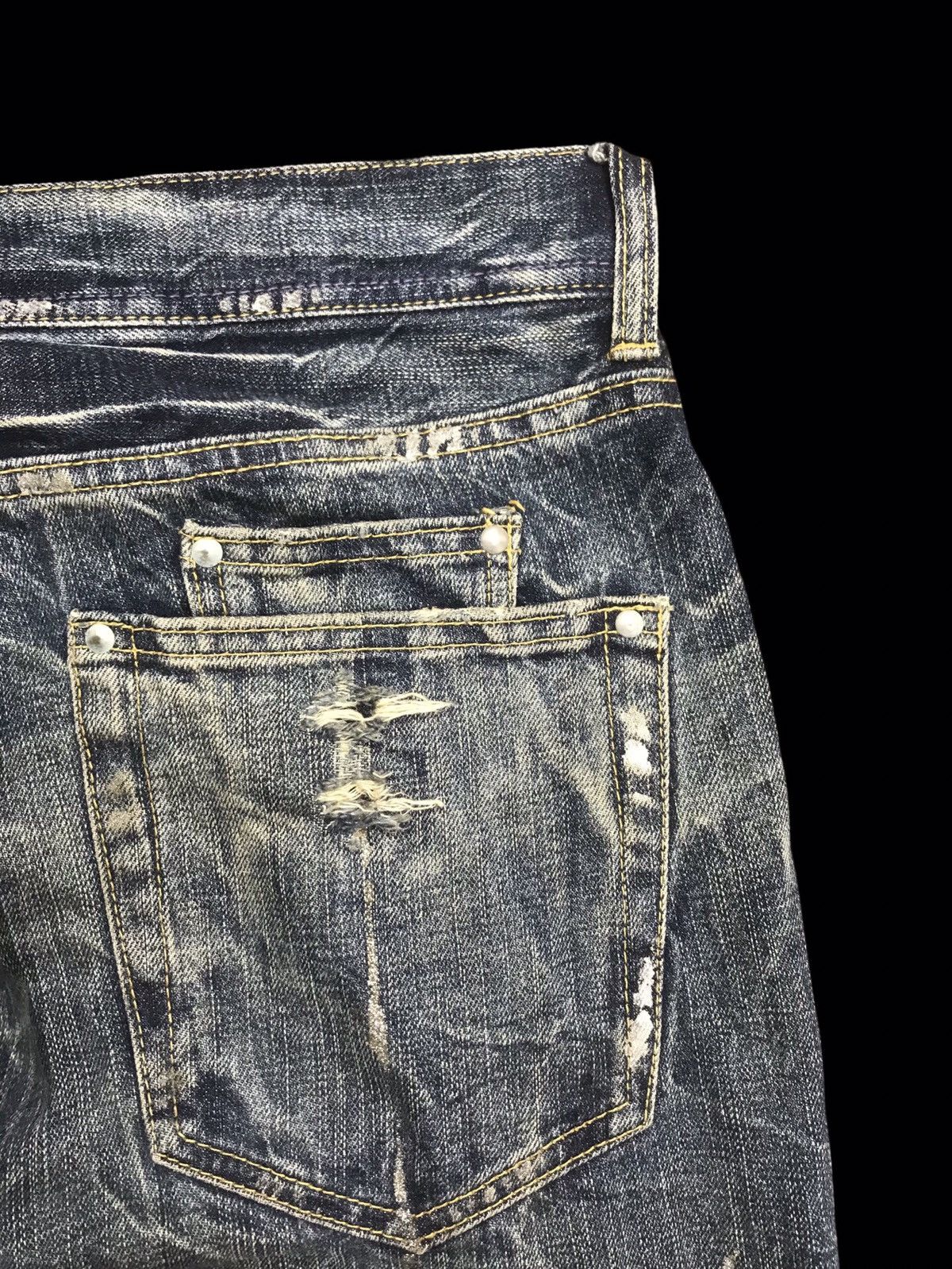 Seditionaries 💥FLARE💥VERY RARE UNBRND PAINT SPLASH DISTRESSED DENIM F307 Size US 34 / EU 50 - 19 Thumbnail