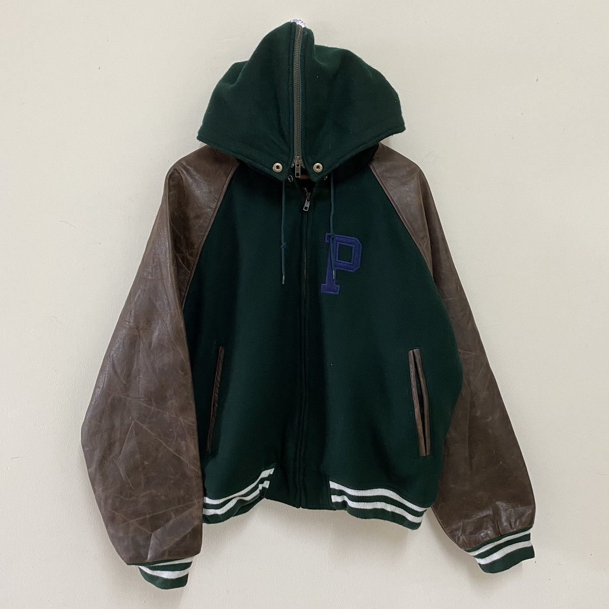 Polo Ralph Lauren VTG 90’s Polo Sport Hybrid Leather Patina Sleeve Jacket Size US L / EU 52-54 / 3 - 3 Thumbnail