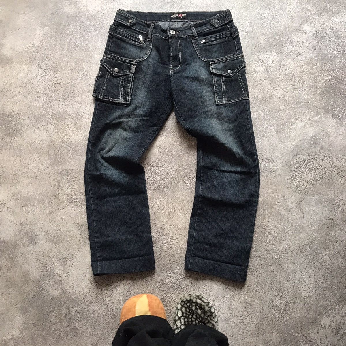 Vintage Vintage 90s Distressed Baggy Cargo Jeans Skate Grunge 30 Size 30" / US 8 / IT 44 - 2 Thumbnail