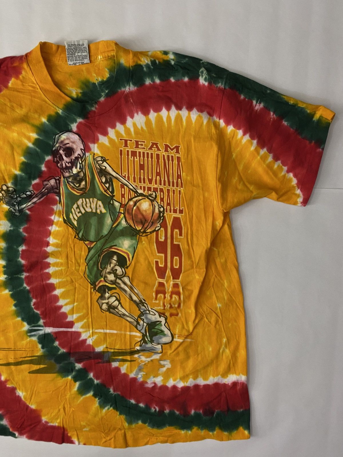Liquid Blue LITHUANIA 1996 BASKETBALL SHIRT. Size US XL / EU 56 / 4 - 4 Thumbnail