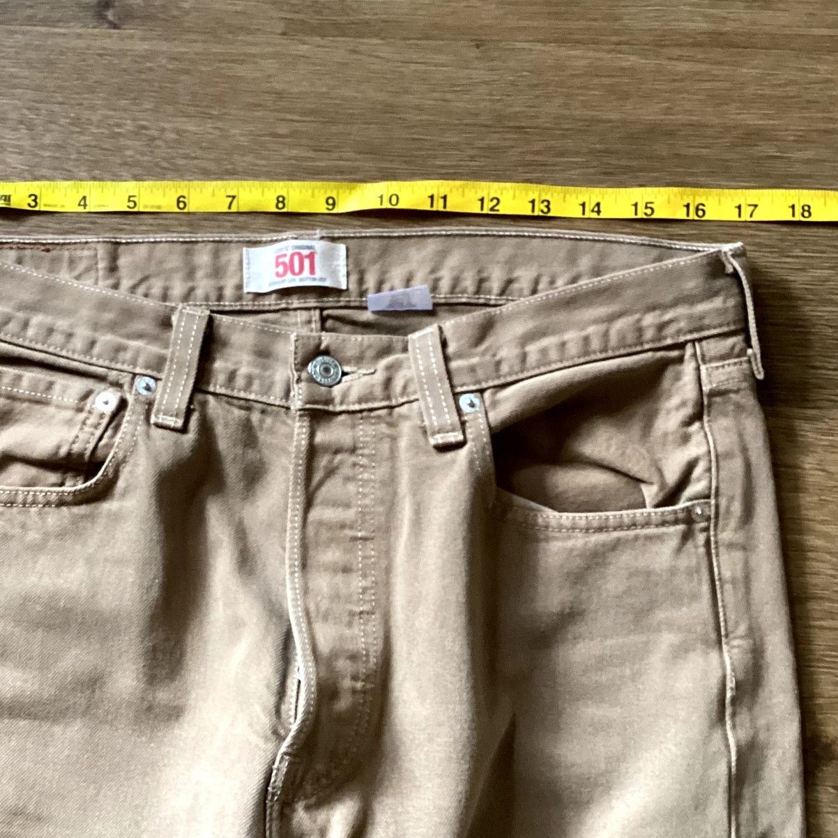 Levi's Levi 501 Tan Denim jeans Size US 33 - 5 Thumbnail