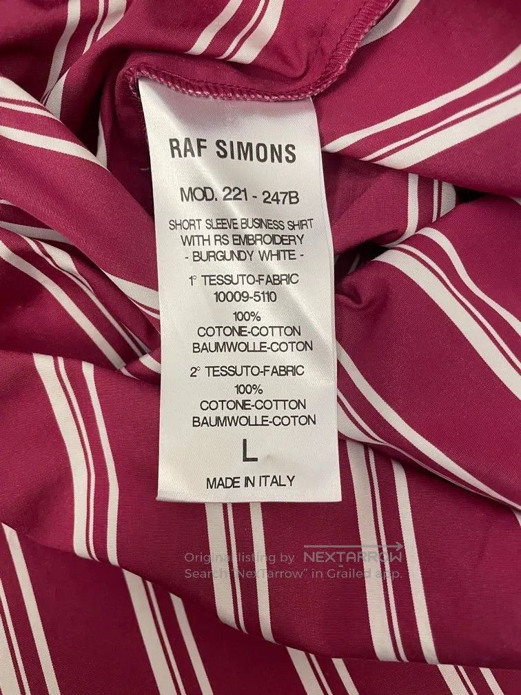 Raf Simons Raf Simons 22SS show plum white striped silver buckle Logo Size US M / EU 48-50 / 2 - 6 Thumbnail