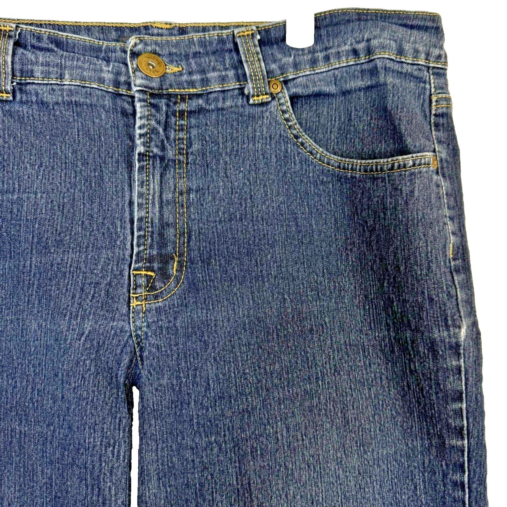 Vintage Relativity Jeans Women's 35 X 28 Blue Denim Stretch Straight Leg High Rise Pockets Slim Comfortable Jeans Size 24" / US 00 / IT 34 - 5 Thumbnail