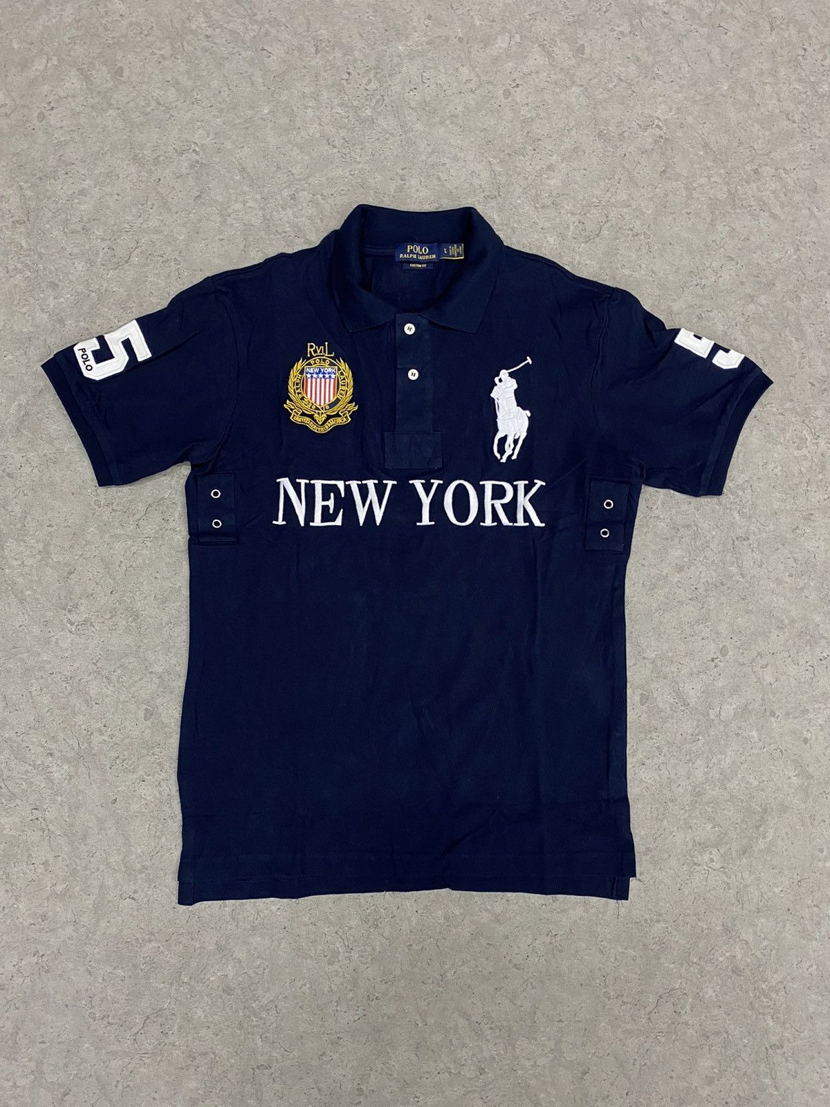 Polo Ralph Lauren Polo Ralph Lauren New York big logo y2k polo shirt Grailed