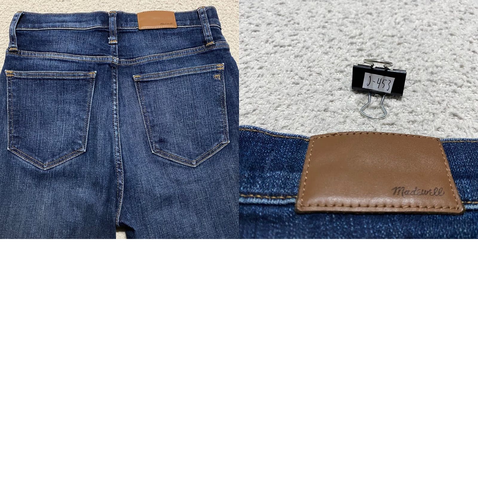 Madewell Madewell Jeans Blue Denim Dark Wash High Rise Flared 28 Regular 5-Pocket Mens Womens Size 28" / US 6 / IT 42 - 9 Thumbnail