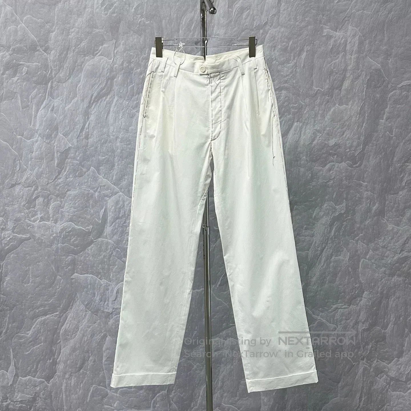 Maison Margiela Maison Margiela White Stitch Denim Trousers. Size US 40 / EU 56 - 1 Thumbnail