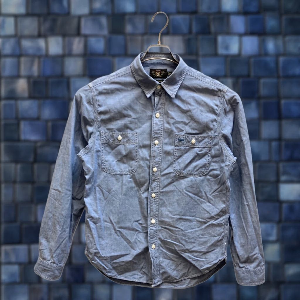 Ralph Lauren RRL Ralph Lauren Shirt Indigo Size M Cotton Men's Long Sleeve Size US M / EU 48-50 / 2 - 1 Thumbnail