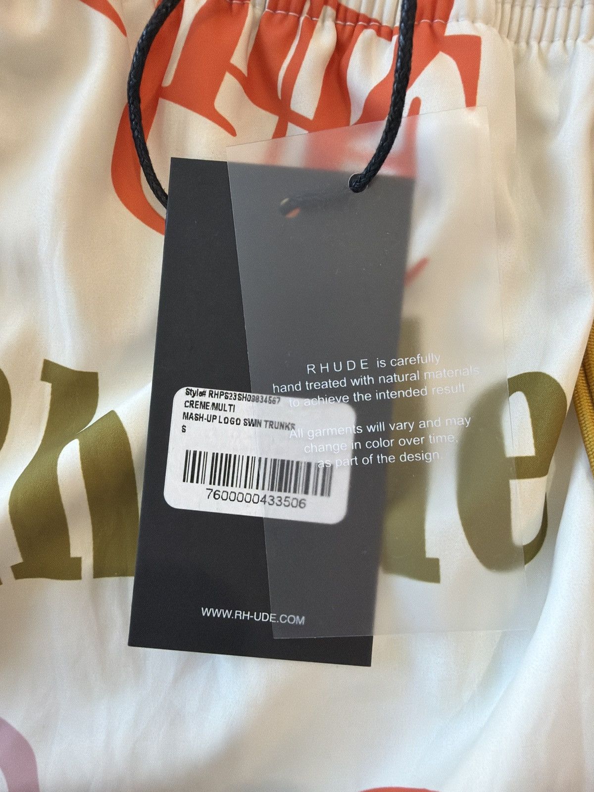Rhude Rhude ‘Mash Up Logo Swim Trunks Cream/Multicolor’ Size US 26 / EU 42 - 9 Thumbnail