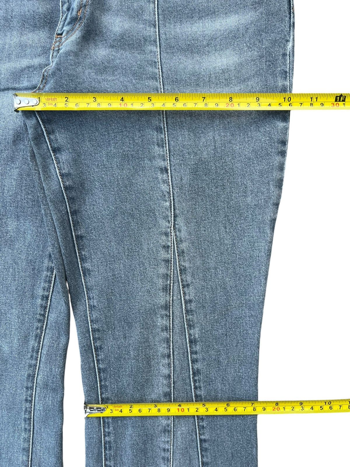 Japanese Brand × Le Grande Bleu (L.G.B.) Vintage Japanese Brand Slender Line Panel Super Flare Jeans Size US 29 - 13 Thumbnail