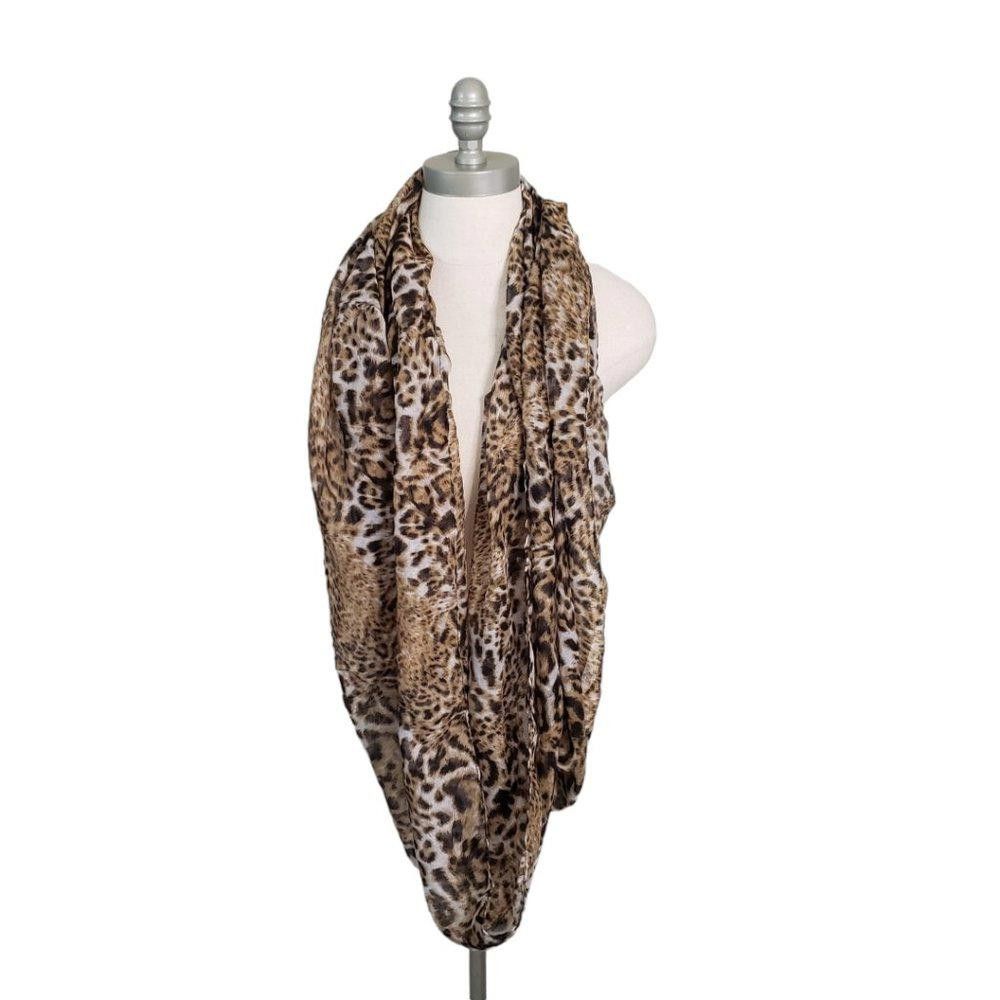 Designer CT864 Animal Print Infinity Scarf Size ONE SIZE - 1 Thumbnail