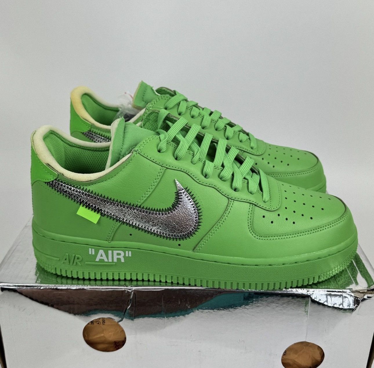 Nike VIRGIL ABLOH NIKE AIR FORCE 1 x OFF WHITE BROOKLYN SNEAKERS Size US 10 / EU 43 - 1 Thumbnail