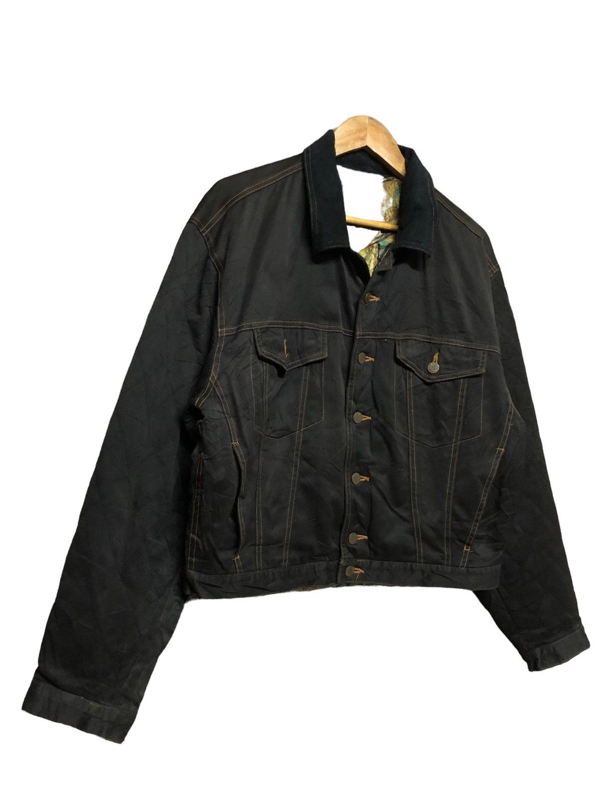 Kenzo × Vintage Vtg🔥Luxury Kenzo Jeans Black Trucker Denim Jacket Size US L / EU 52-54 / 3 - 5 Thumbnail
