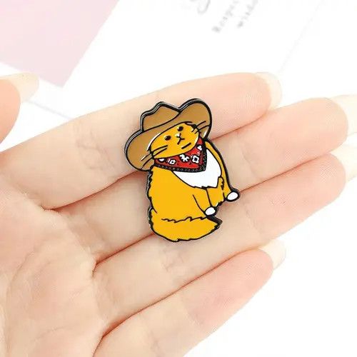 Other Cute Cowboy Cat Pin/Brooches Size ONE SIZE - 2 Thumbnail