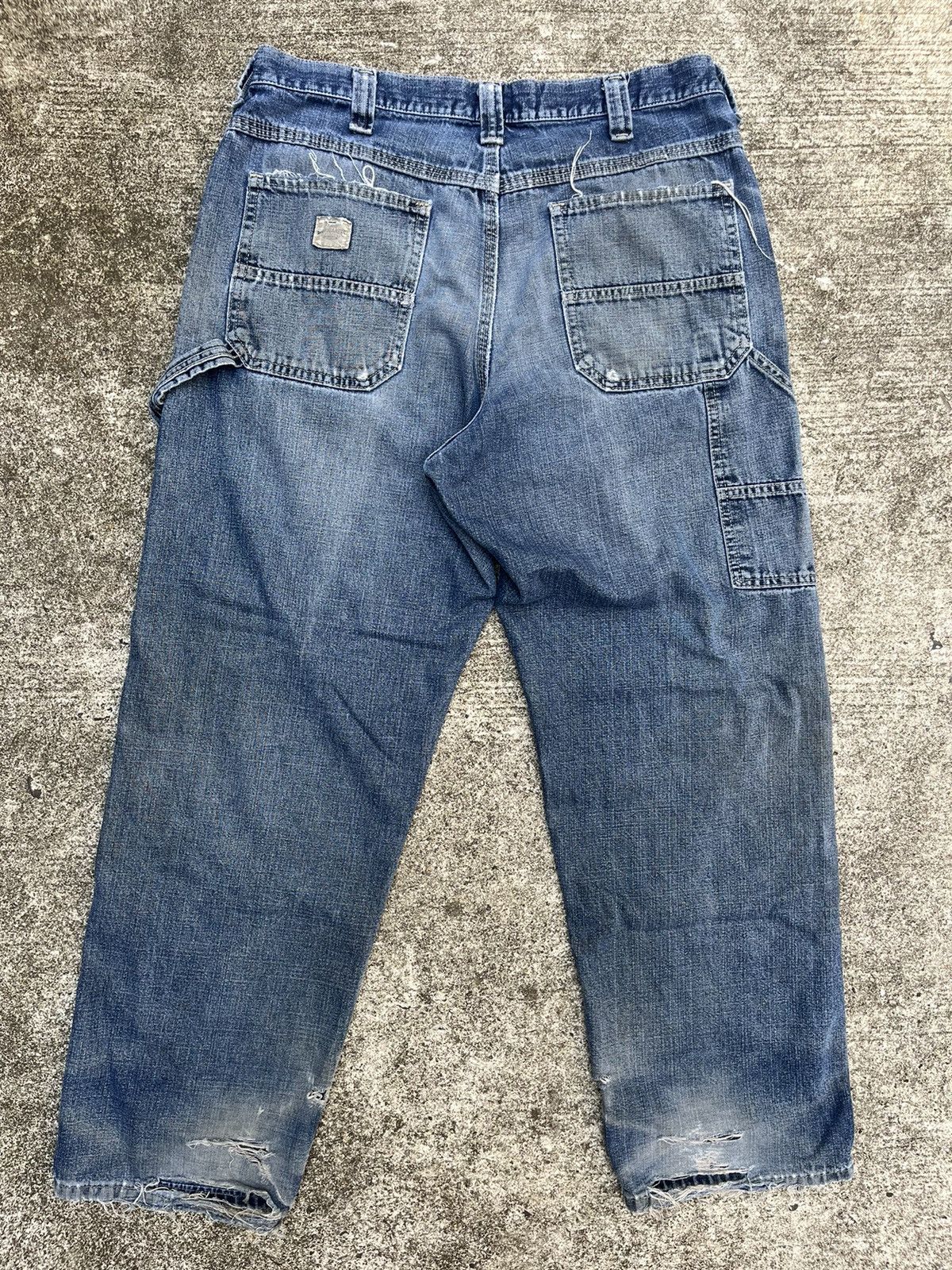 Lee × Vintage Vintage Y2K Baggy Skater Thrashed Carpenter Jeans Size US 30 / EU 46 - 5 Thumbnail