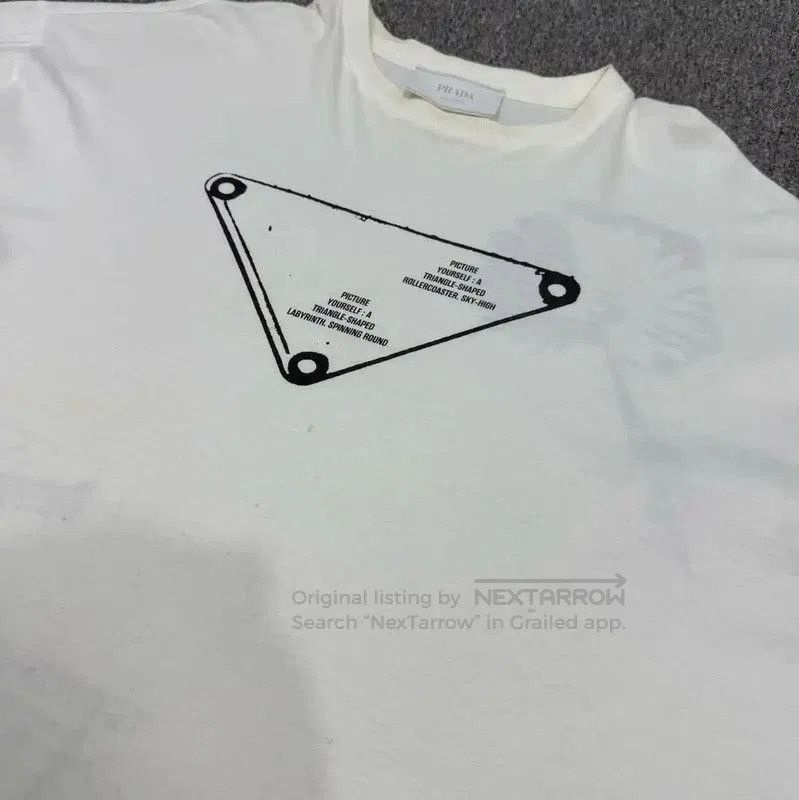 Prada Prada White Cotton Men's T-Shirt XXL. Size US XXL / EU 58 / 5 - 3 Thumbnail
