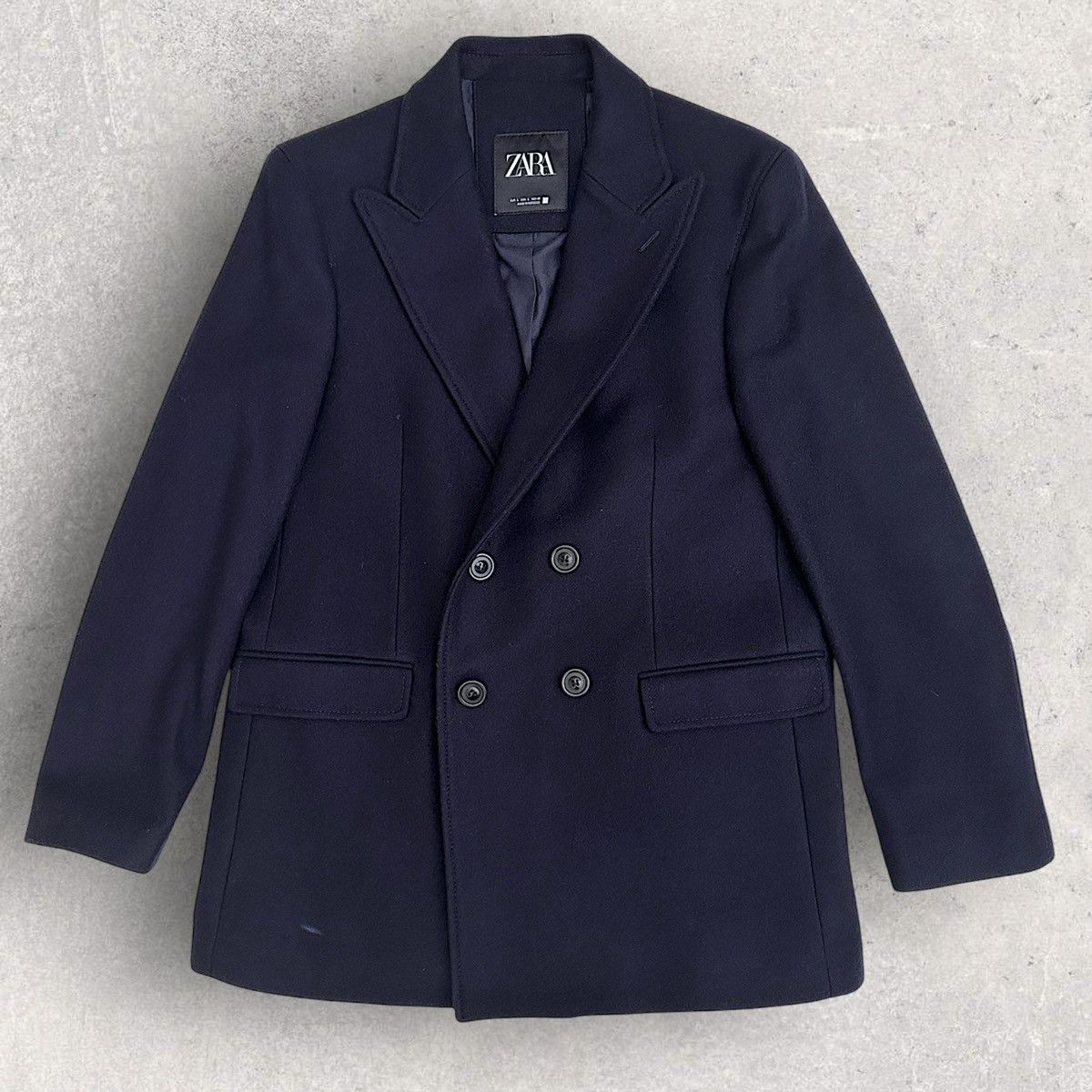 Zara Zara Premium Wool Pea Coat Size US L / EU 52-54 / 3 - 8 Thumbnail