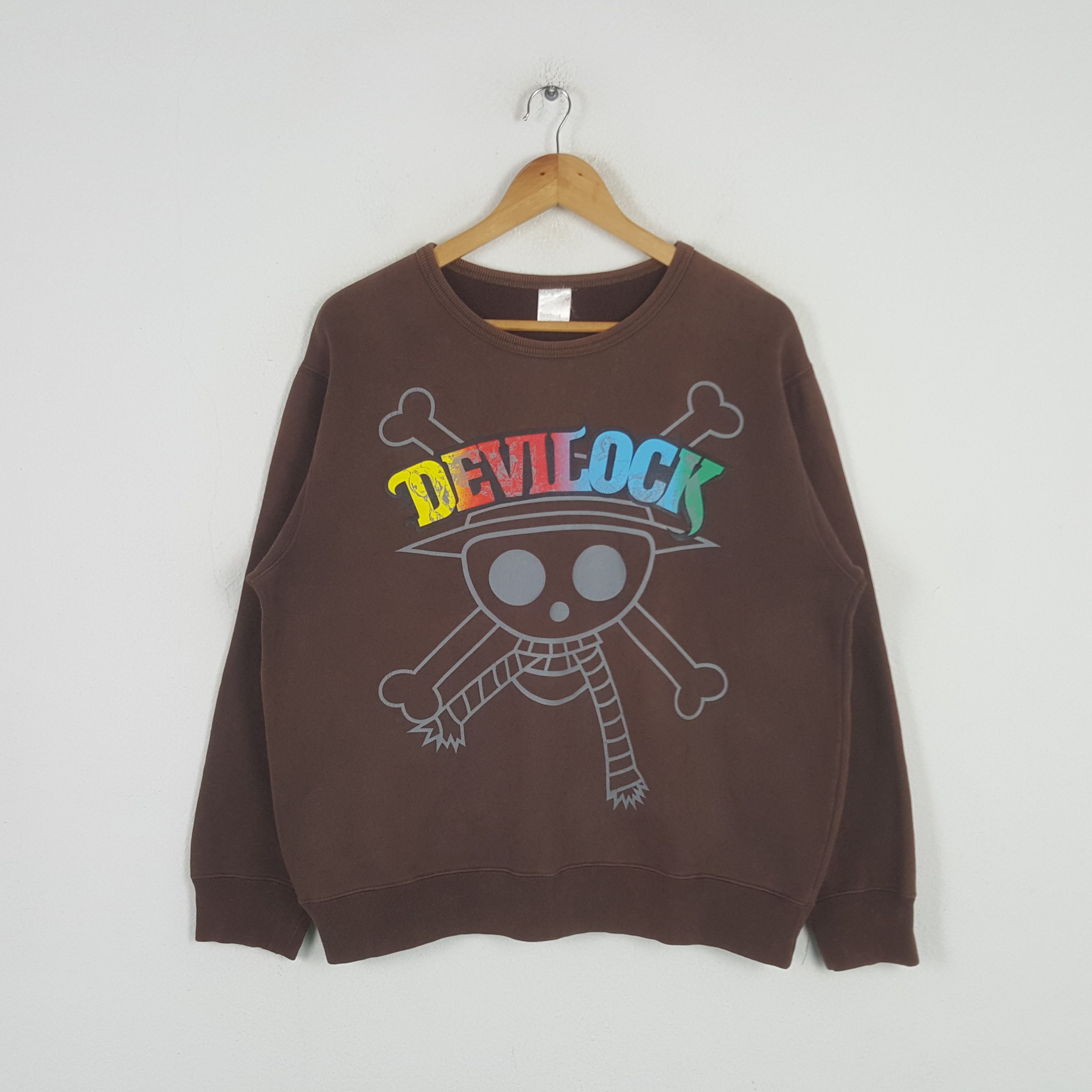 Devilock Vintage Devilock X One Piece Japan Anime Sweatshirt C295N13 Size US M / EU 48-50 / 2 - 1 Thumbnail