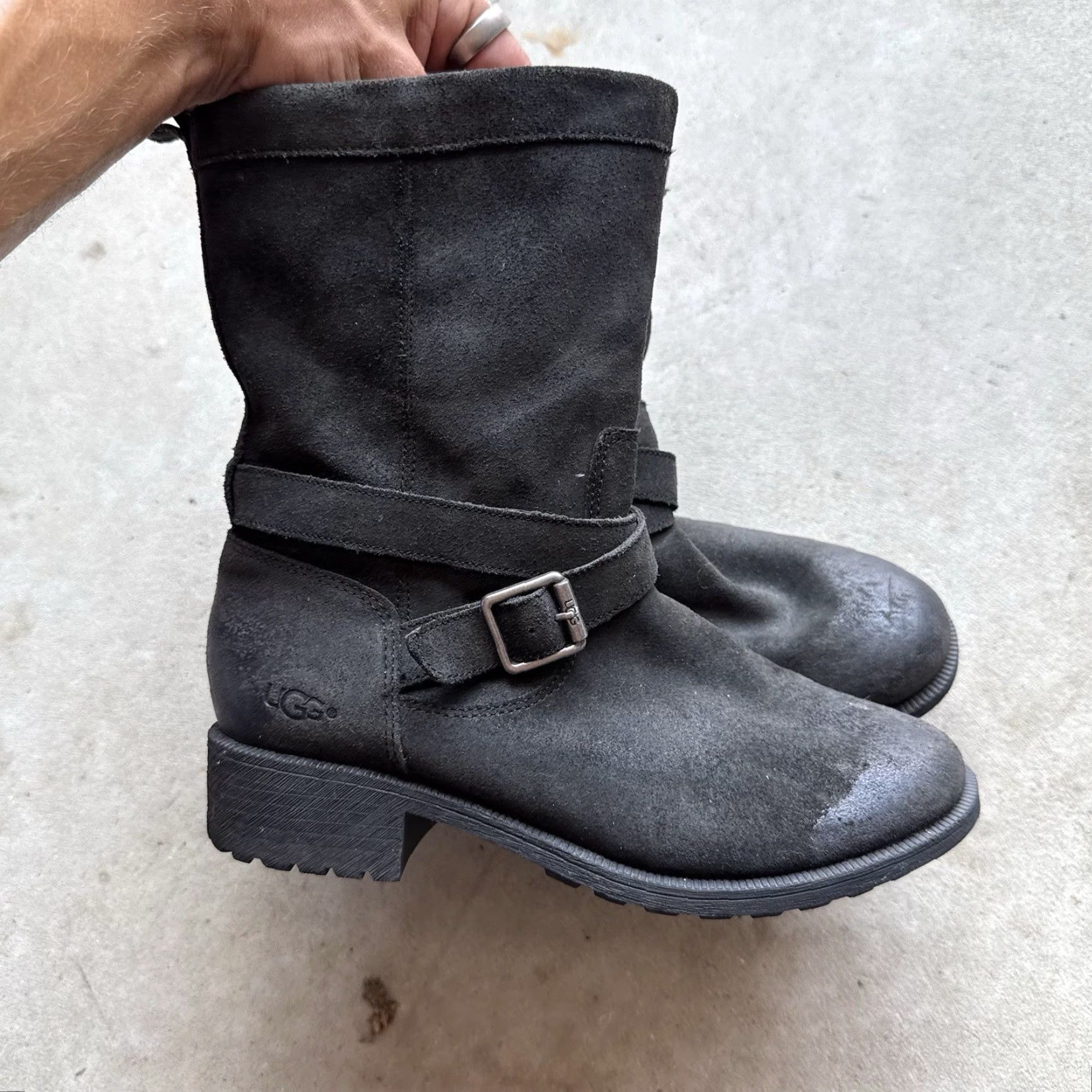Ugg UGG Glendale Water Resistant Lined Leather Boot Black Women Size 8 Boots Size US 6 / IT 36 - 2 Thumbnail