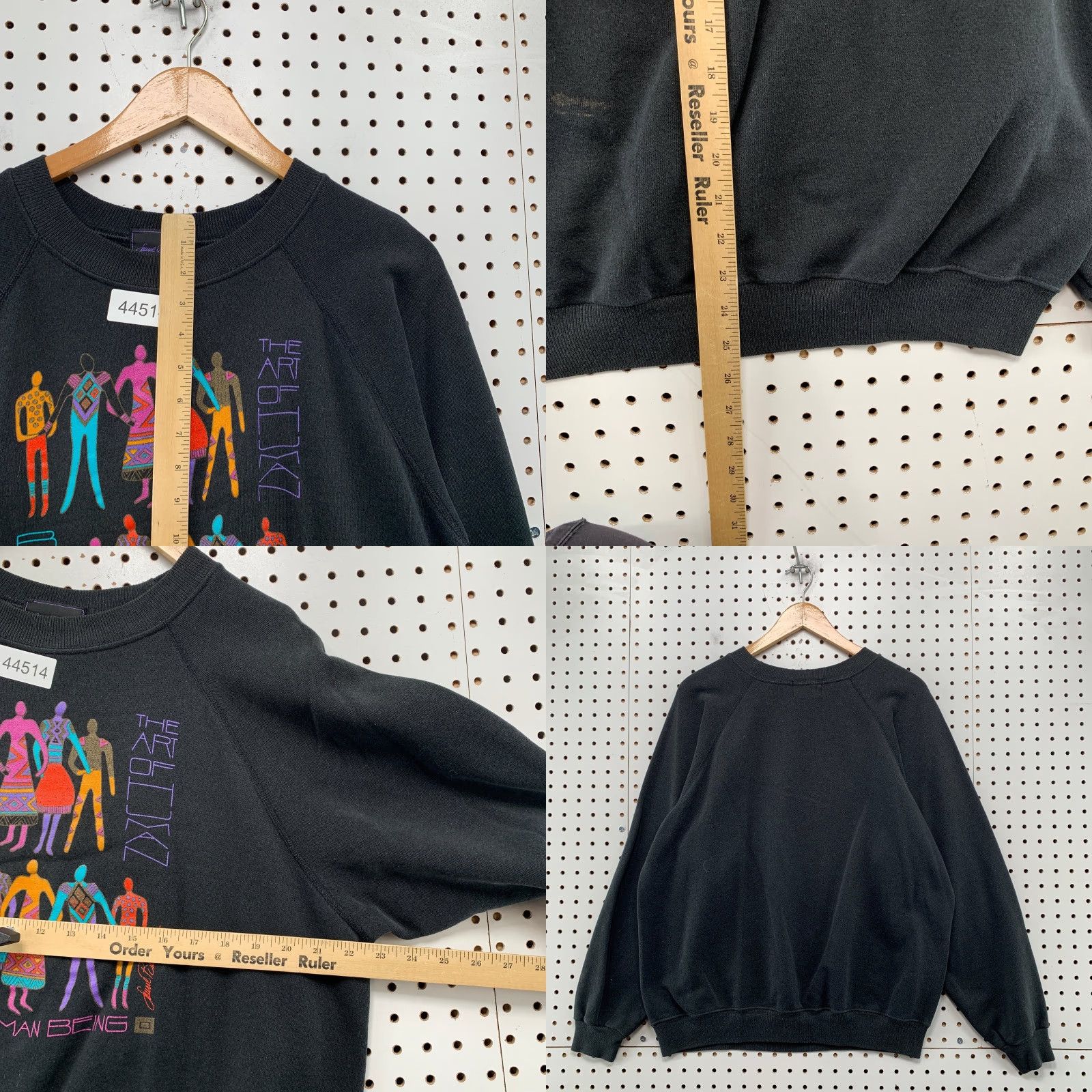 Vintage Vintage Susan Burch Made USA Art Being Human Sweatshirt Womens XL Black Size XL / US 12-14 / IT 48-50 - 8 Thumbnail