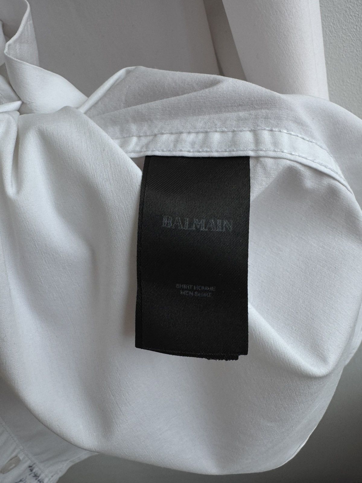 Balmain Balmain Paris White Button Up Shirt T Shirt Tee Big Logo Size US M / EU 48-50 / 2 - 11 Thumbnail