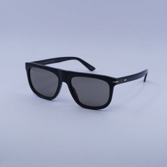 Gucci Gucci GG1726S 004 Sunglasses Shiny Green Square Frame, Brown Size ONE SIZE - 1 Thumbnail
