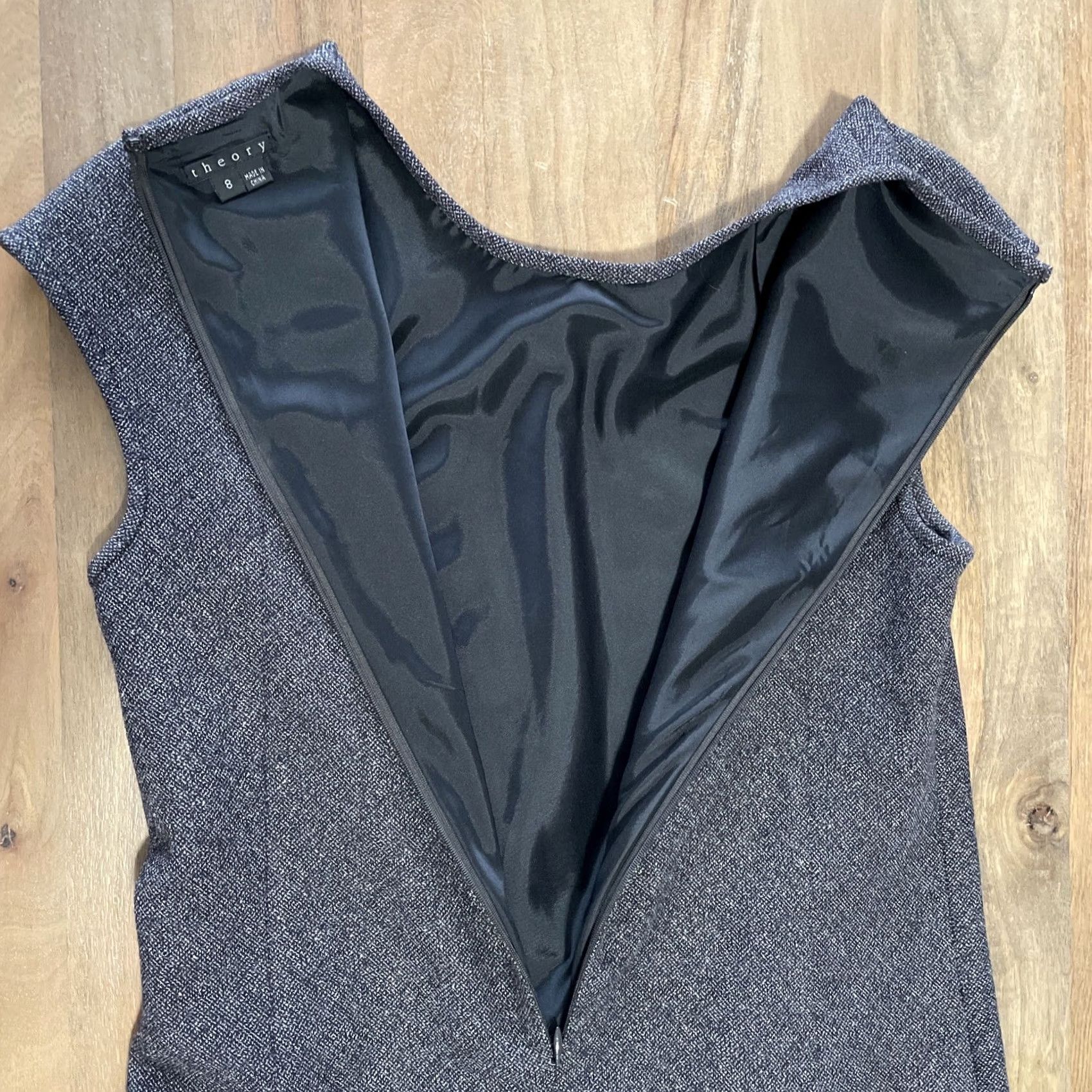 Theory Theory Harlequin Gray Wool Drop Waist Tweed Shift Dress Size 8 Women Size M / US 6-8 / IT 42-44 - 6 Thumbnail