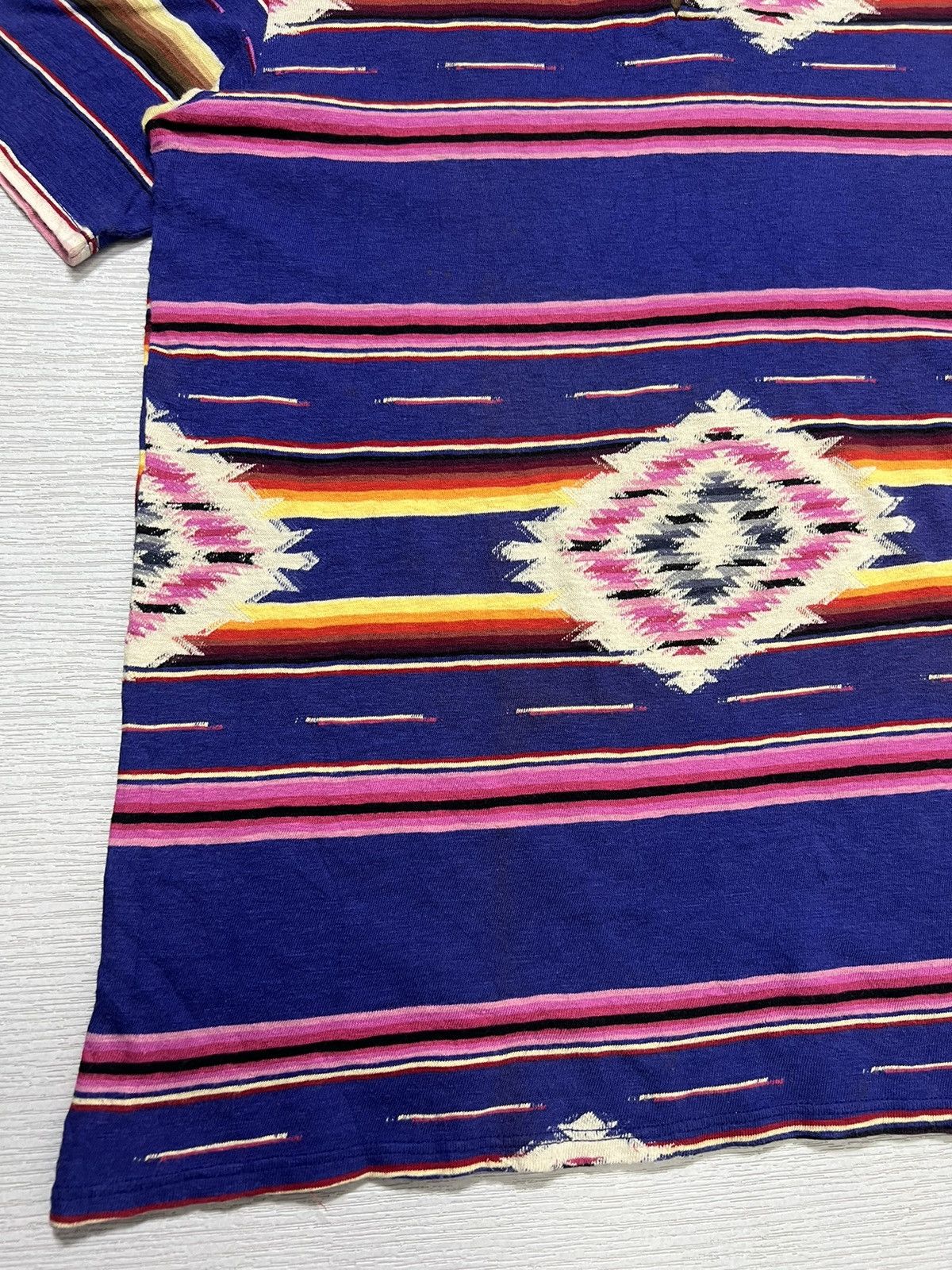 Kapital Kapital - Striped Aztec Polo Shirt Size US L / EU 52-54 / 3 - 5 Thumbnail