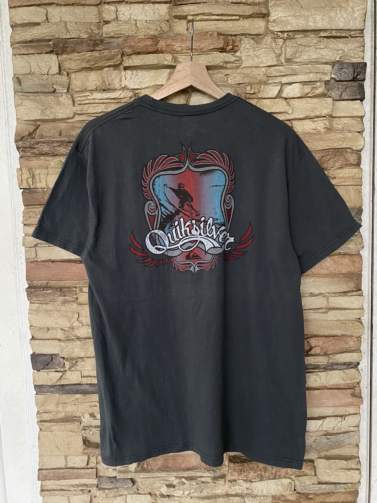Vintage Vintage Quiksilver Backhit Logo Surfing Tees Vtg Size US M / EU 48-50 / 2 - 1 Thumbnail