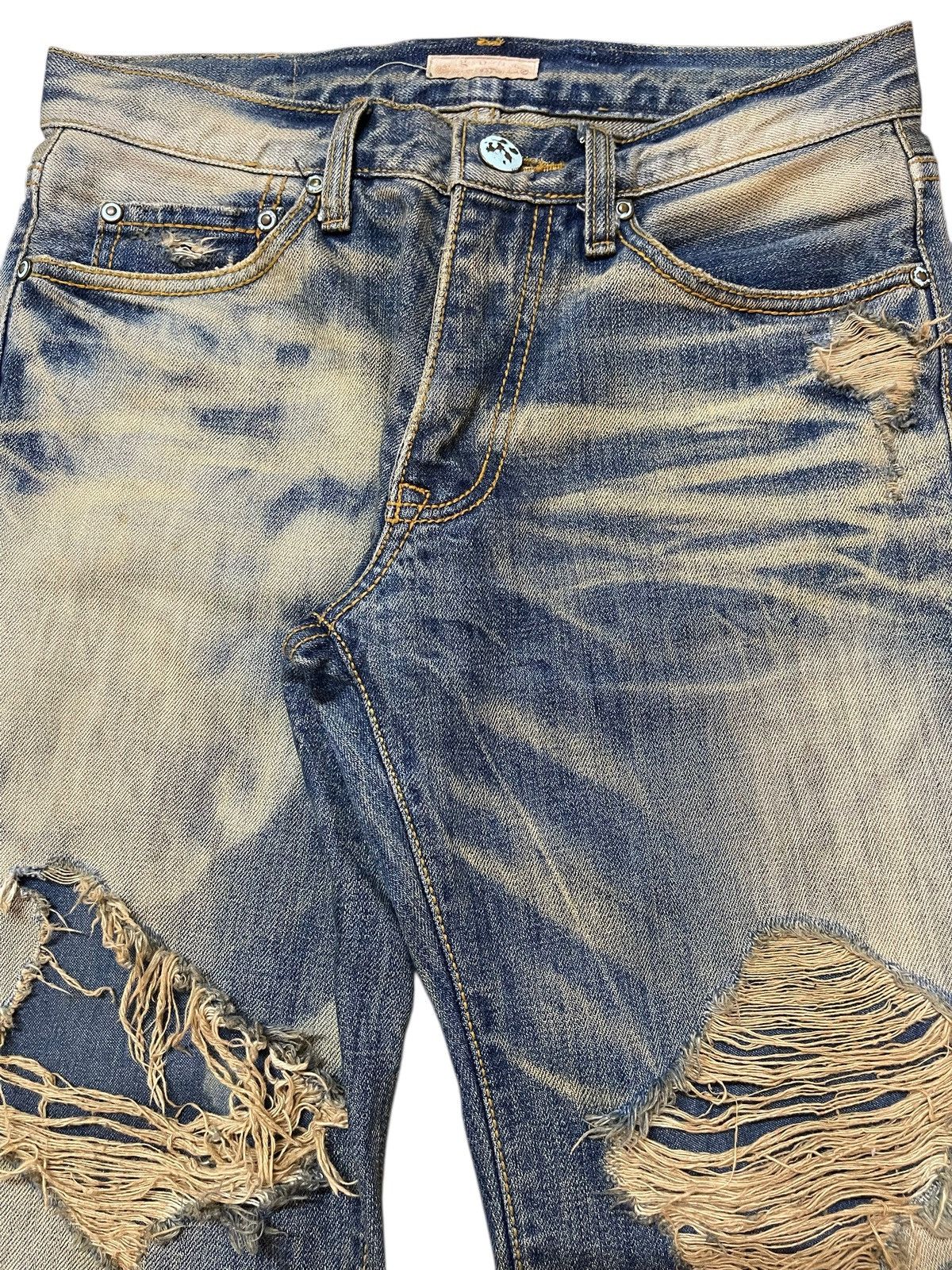 GOA 💥Rare💥 Vintage G.O.A Mud Wash Faded Distressed Flared GOA Size US 30 / EU 46 - 4 Thumbnail