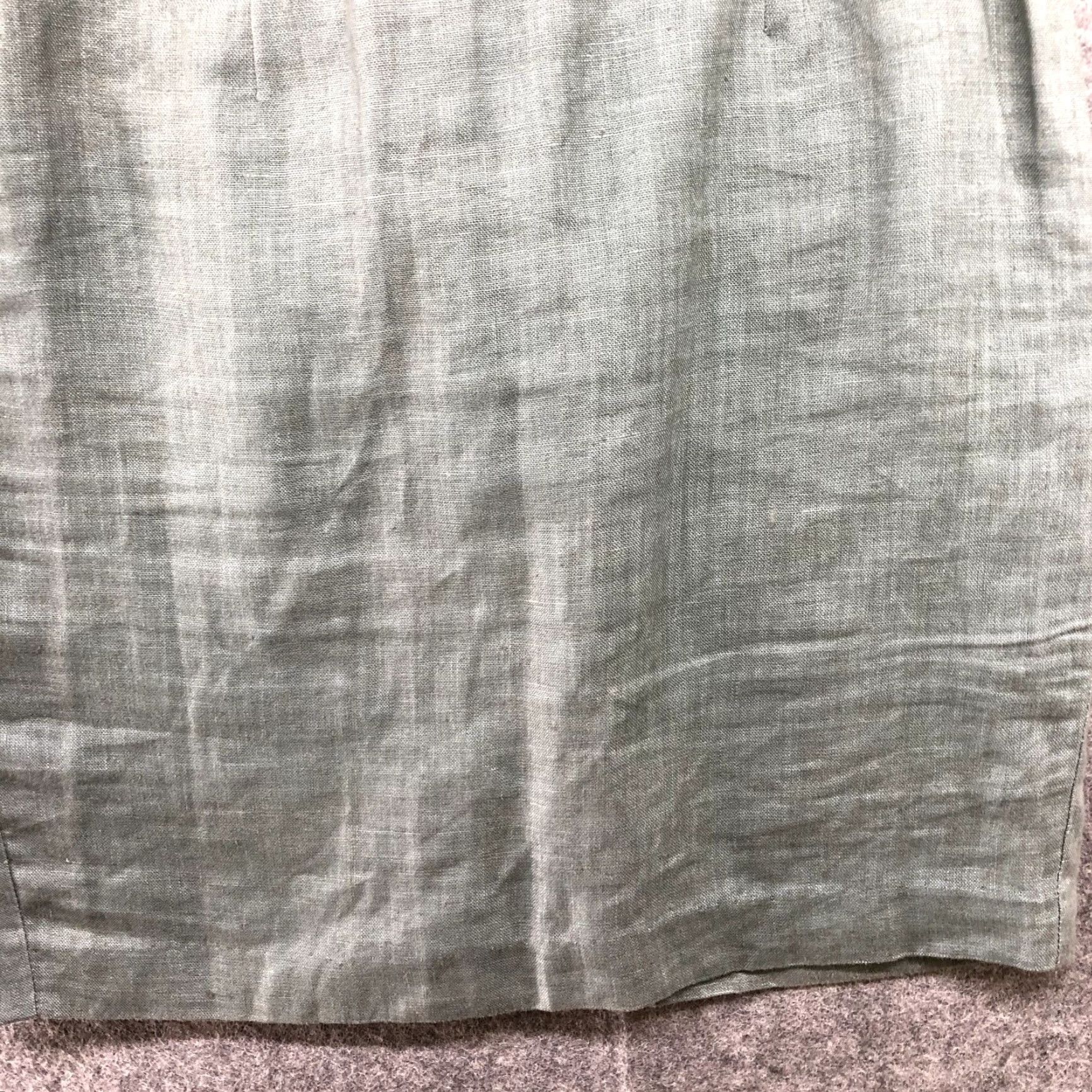 Vintage VINTAGE Pencil Skirt Size 27'' Waist 100% Linen Sage Green Career Formal Woman Skirt Knee Length Green Mens? Girls? Size 27" / US 4 / IT 40 - 4 Thumbnail