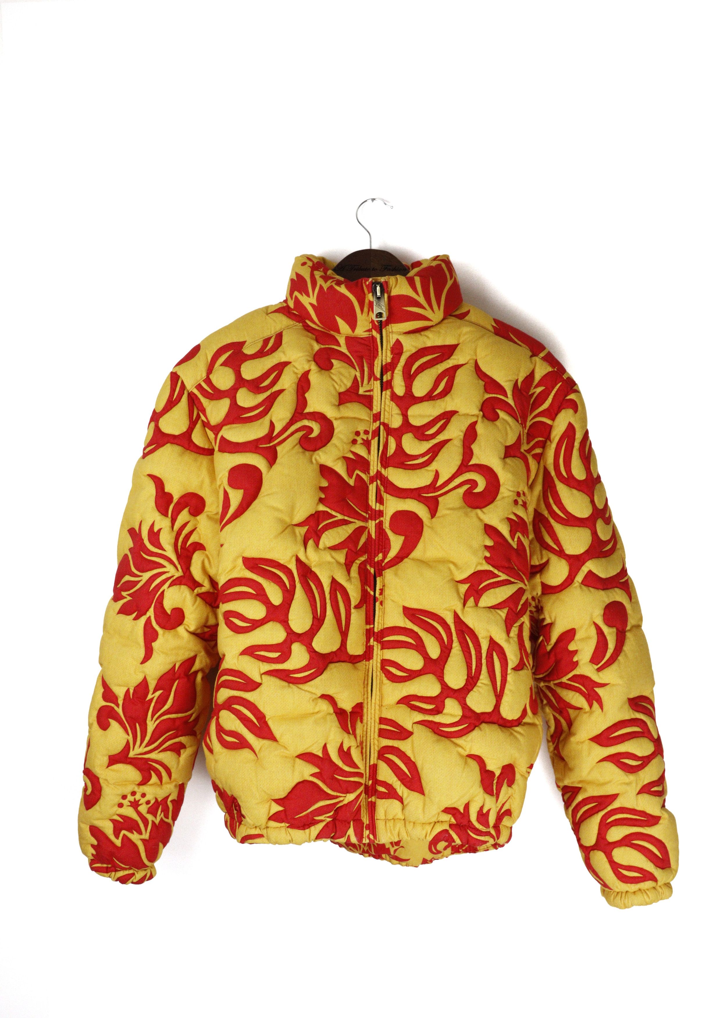 ERL Quilted Woven Floral Puffer Jacket
