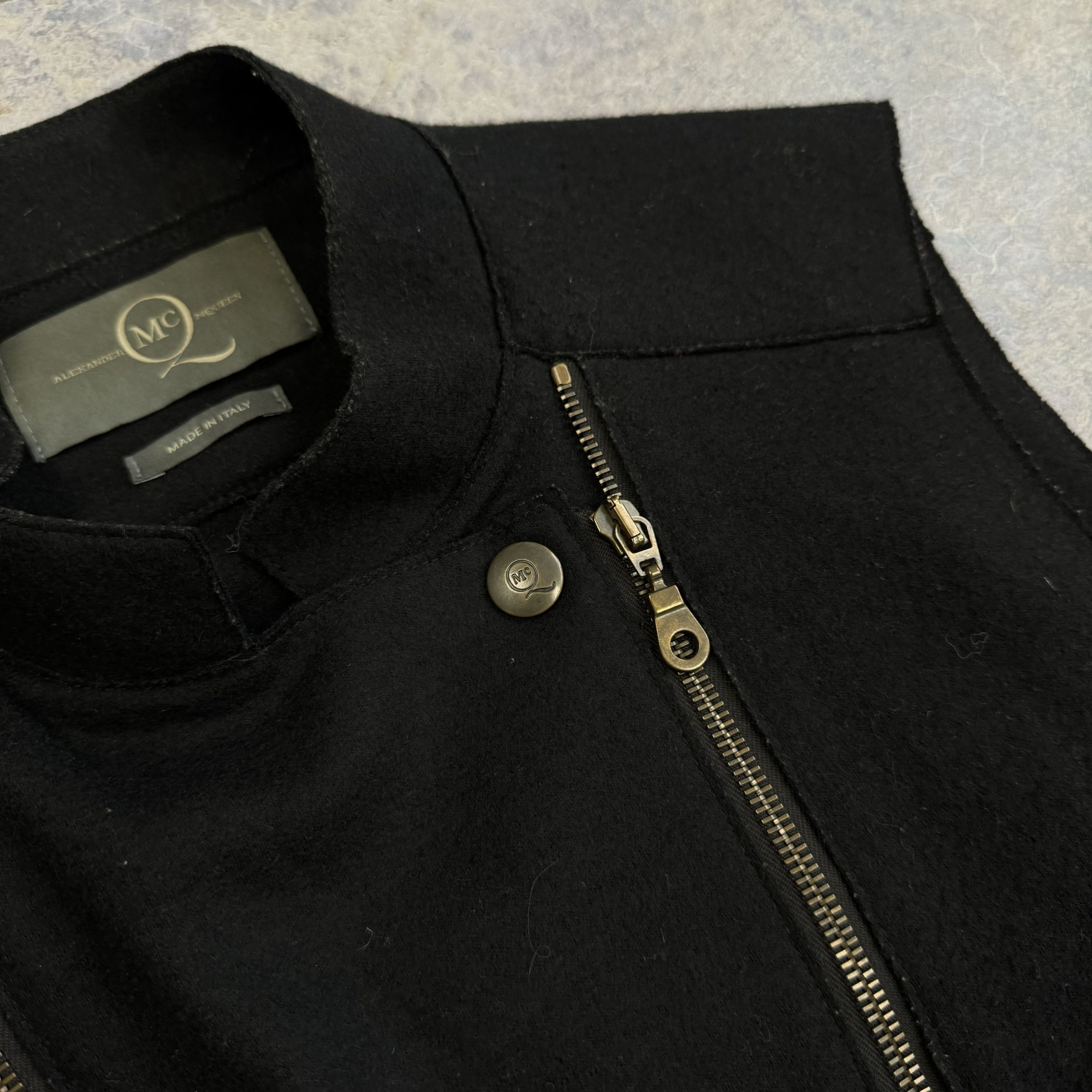 Alexander McQueen VINTAGE ALEXANDER MCQUEEN BIKER ZIP VEST IT40 100% LANA WOOL Size S / US 4 / IT 40 - 6 Thumbnail
