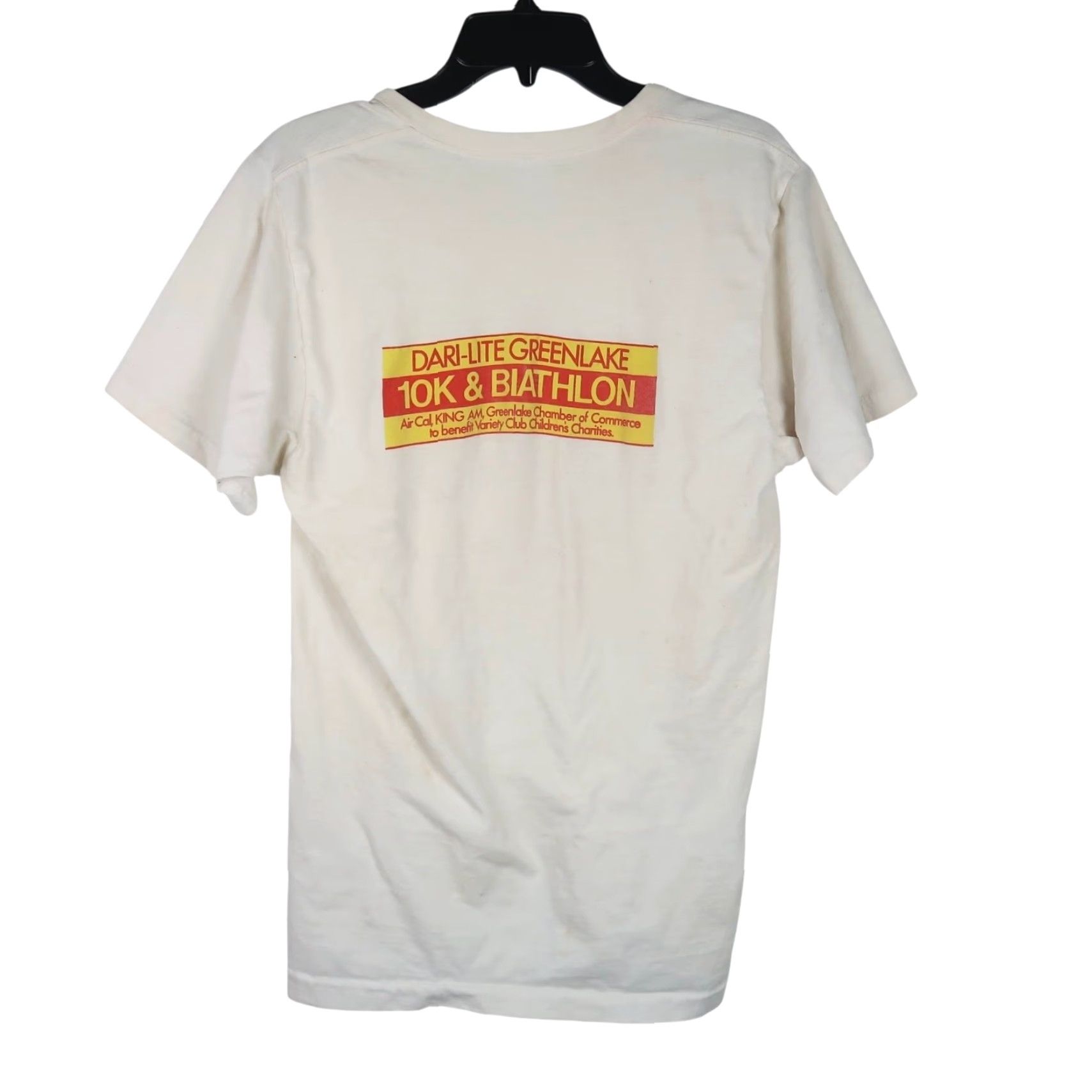 Vintage VINTAGE Darigold Promo V-Neck T-Shirt White 80s 100% Cotton L Men Short Sleeve Size US L / EU 52-54 / 3 - 4 Thumbnail