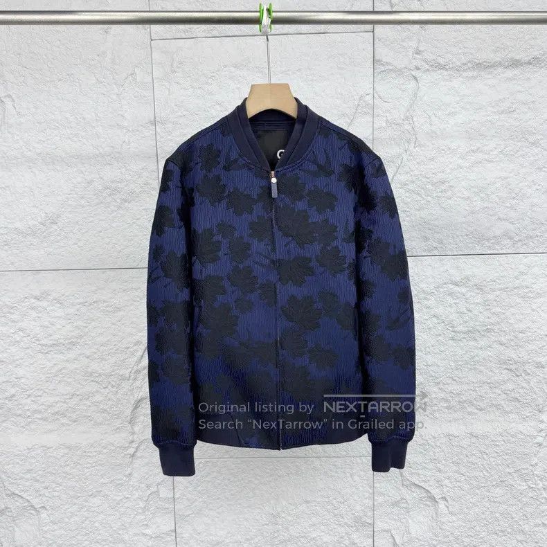 Givenchy Givenchy Black Maple Leaf Embroidered Long Sleeve Zip Jack Size US M / EU 48-50 / 2 - 1 Thumbnail